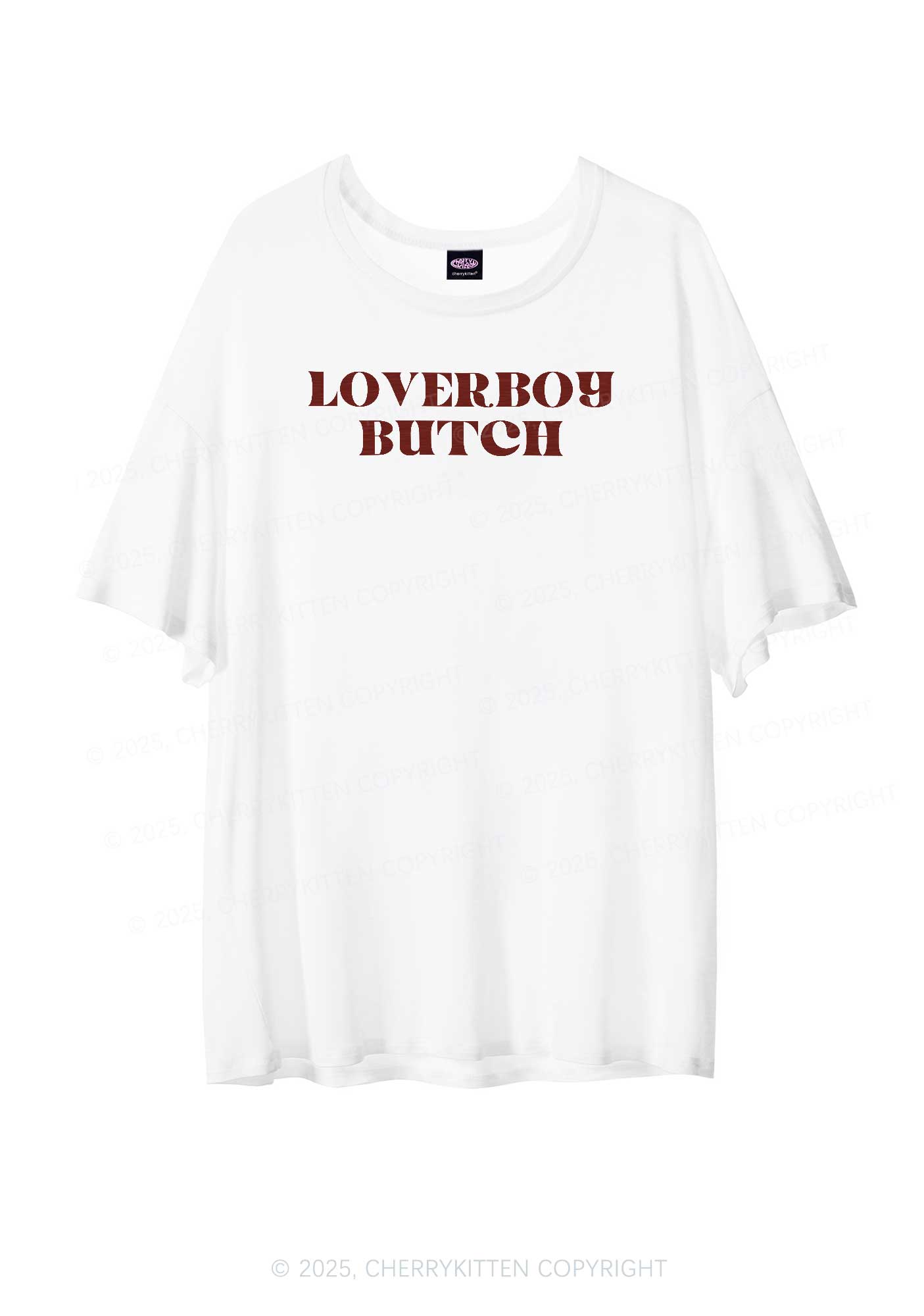 Loverboy Butch Pride Y2K Sheer Boyfriend Tee Cherrykitten