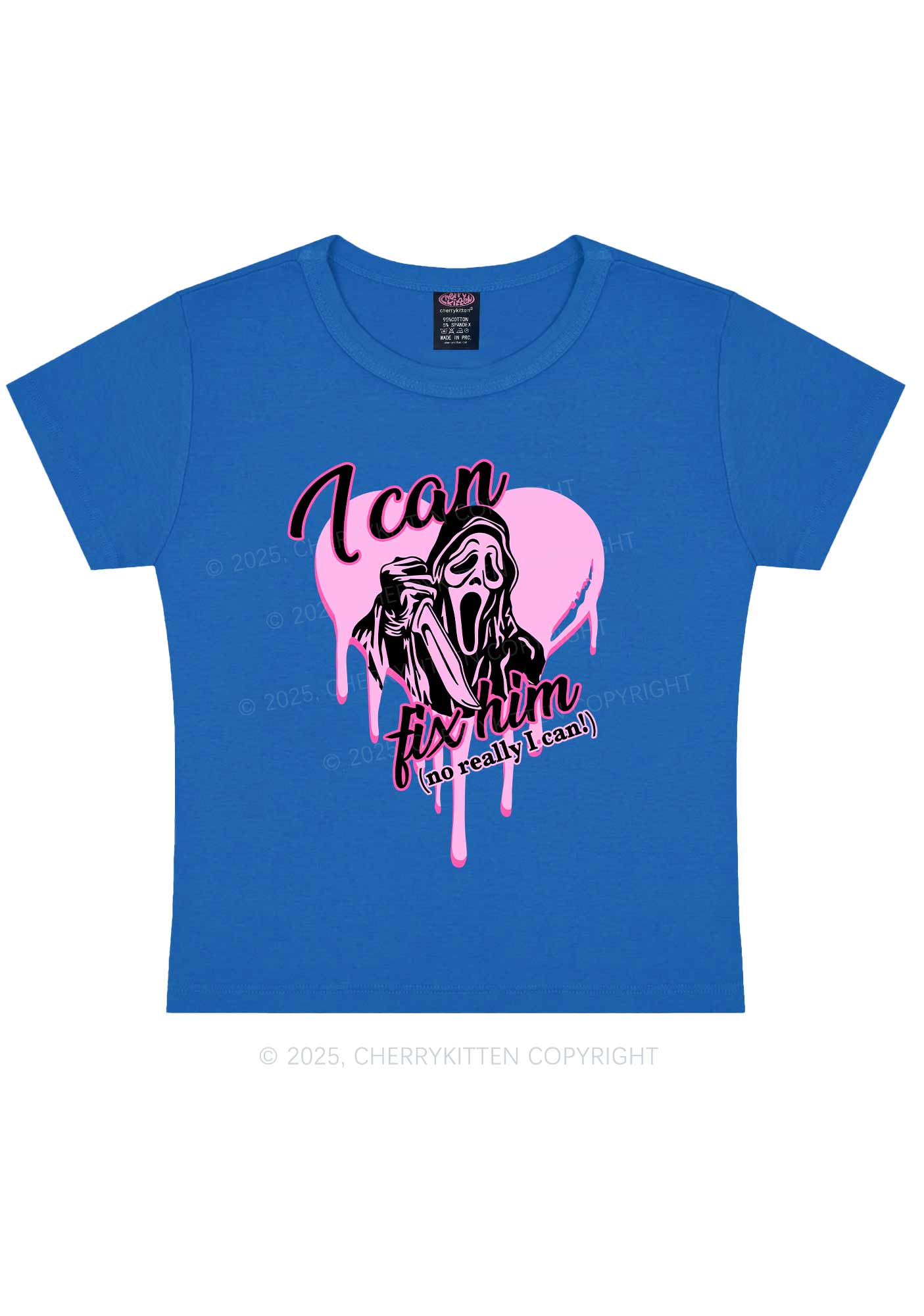 Halloween Ghost Fix Him Y2K Baby Tee Cherrykitten
