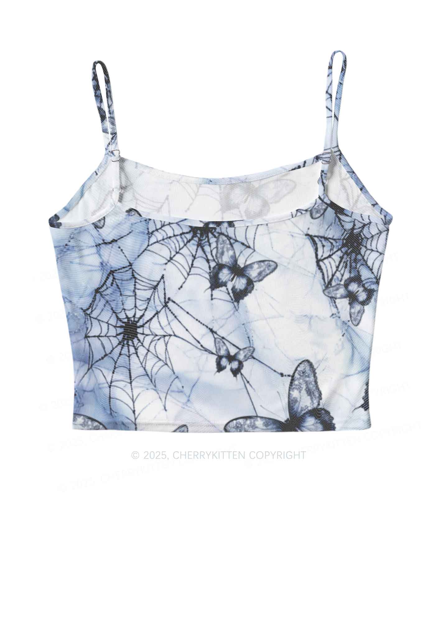 Web And Butterflies Y2K Mesh Cami Tank Cherrykitten