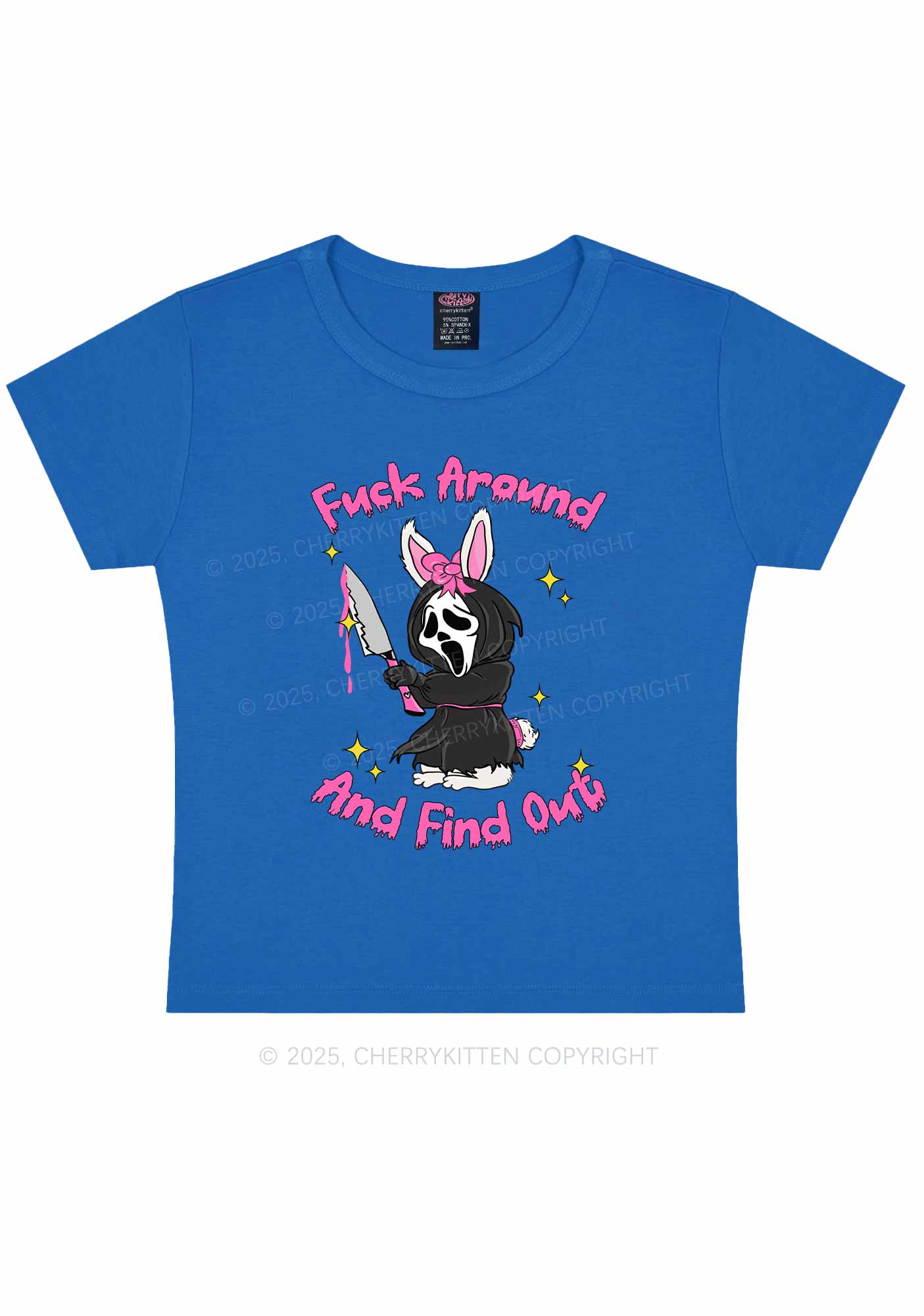 Halloween Fxxk Around Find Out Y2K Baby Tee Cherrykitten