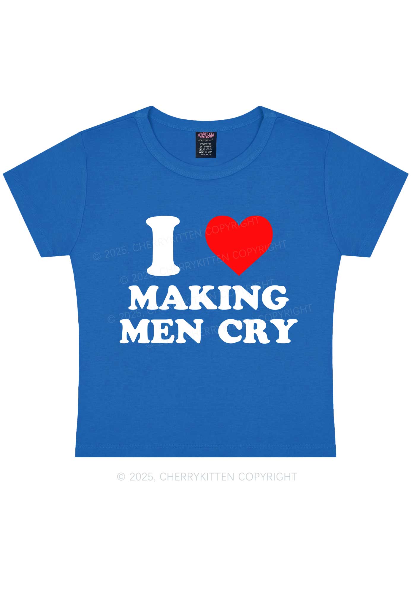 I Love Making Men Cry Y2K Baby Tee Cherrykitten
