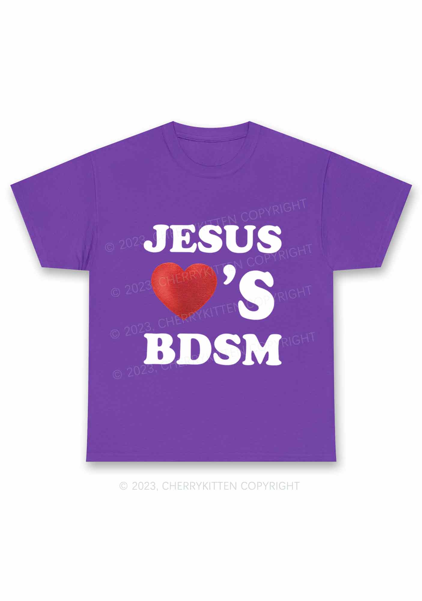 Jesus Loves BDSM Y2K Chunky Shirt Cherrykitten