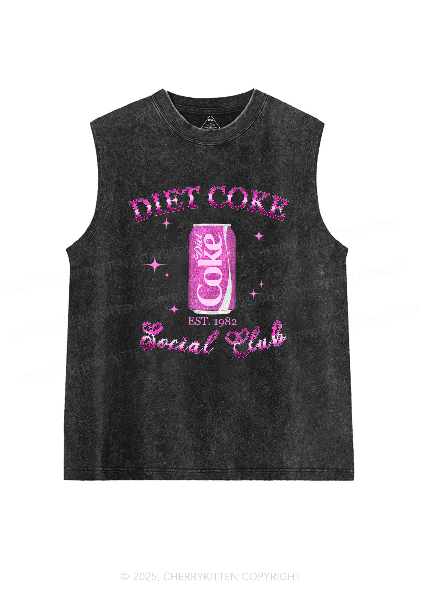 Diet Coke Social Club Y2K Washed Muscle Tank Cherrykitten