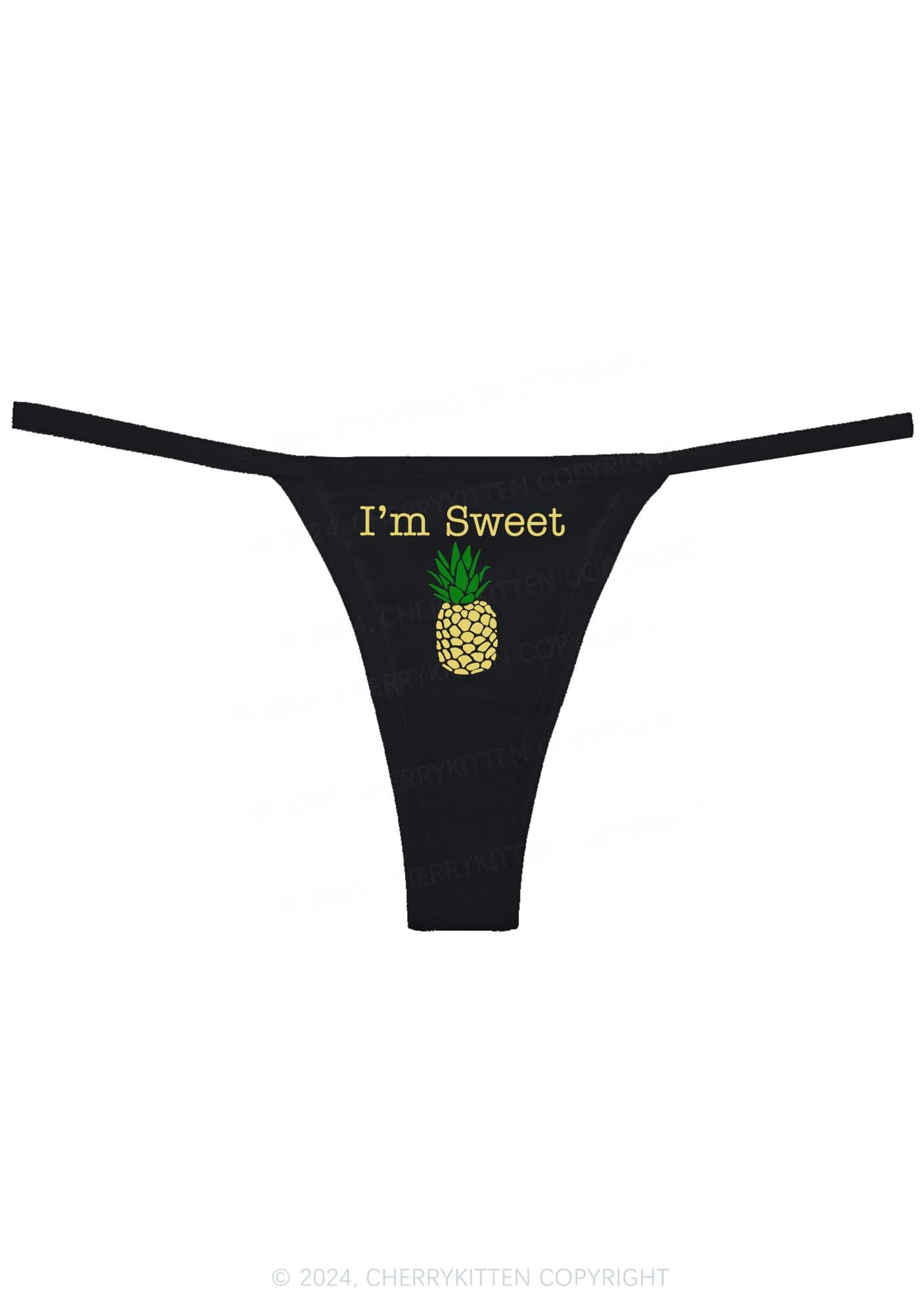 Sweet Pineapple Y2K Flat String Thong Cherrykitten