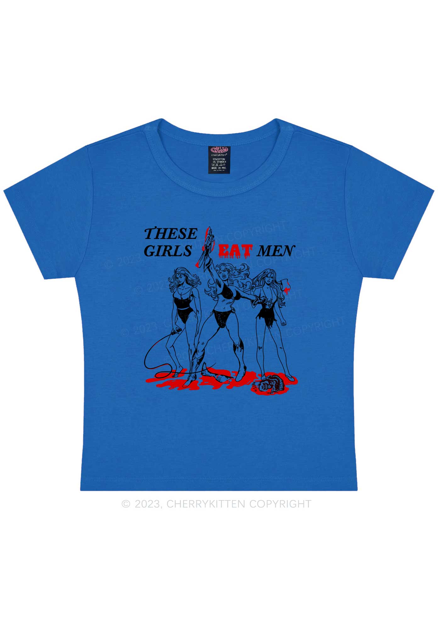 These Girls Eat Men Y2K Baby Tee Cherrykitten