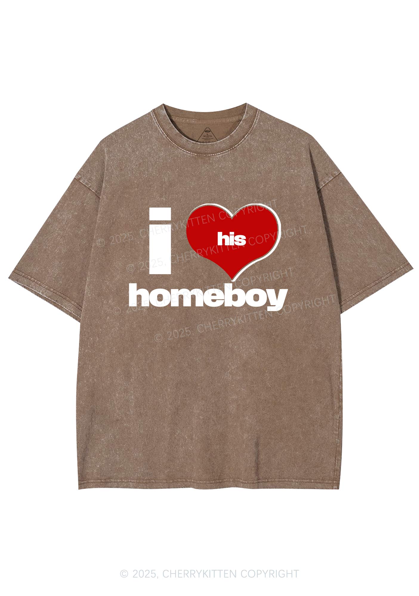 I Love His Homeboy Y2K Shirts Washed Tee Cherrykitten