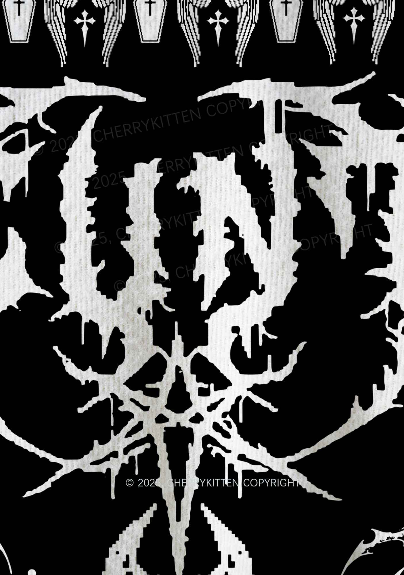 Black Punk Cxxt Y2K Christmas Knit Sweatshirt Cherrykitten