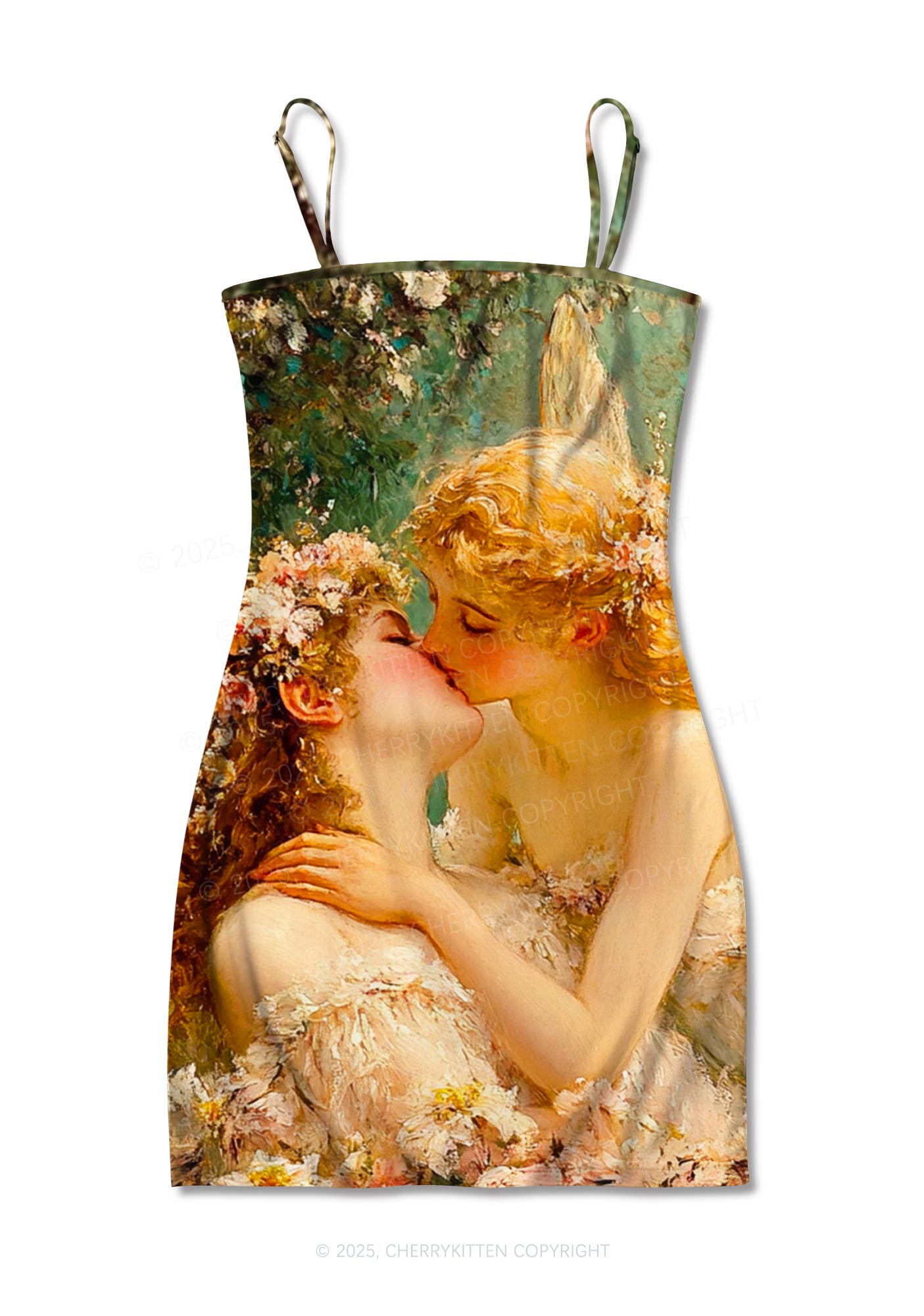 Fairy Kiss Y2K Print Slip Dress Cherrykitten