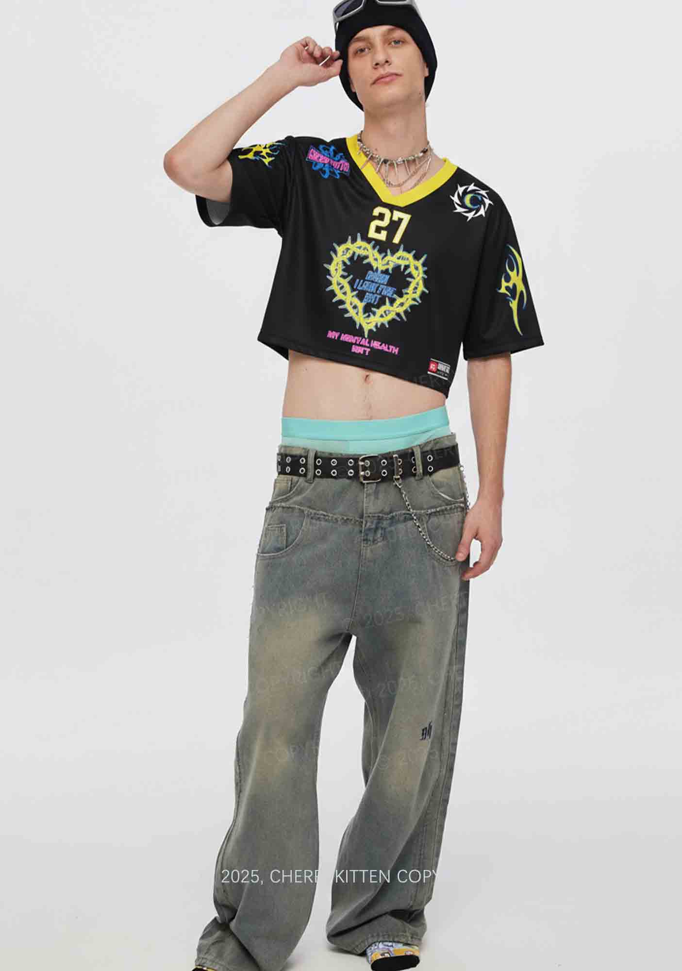 Custom I Look Fine Y2K Crop Sport Jersey Shirts Cherrykitten