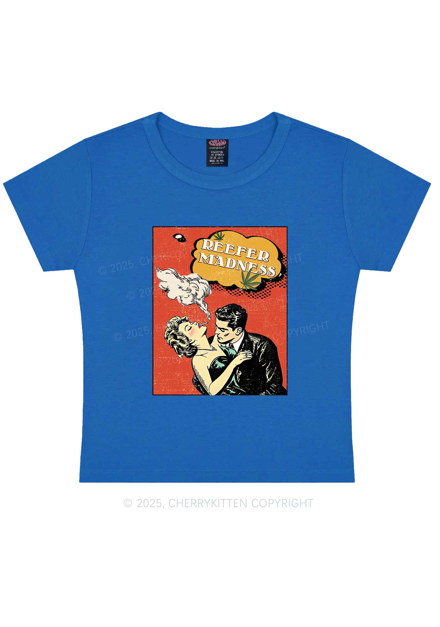 Smoke Madness Y2K Baby Tee Cherrykitten