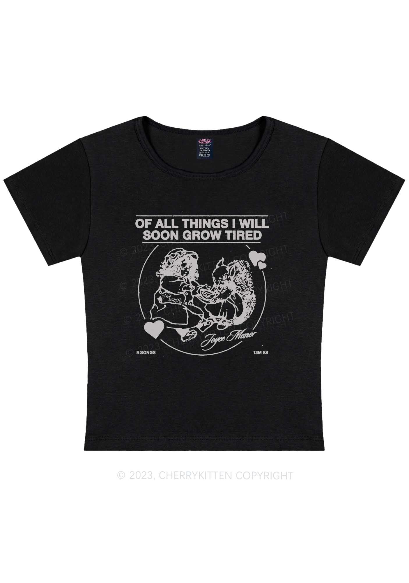 Curvy I Grow Tired All Things Y2K Baby Tee Cherrykitten