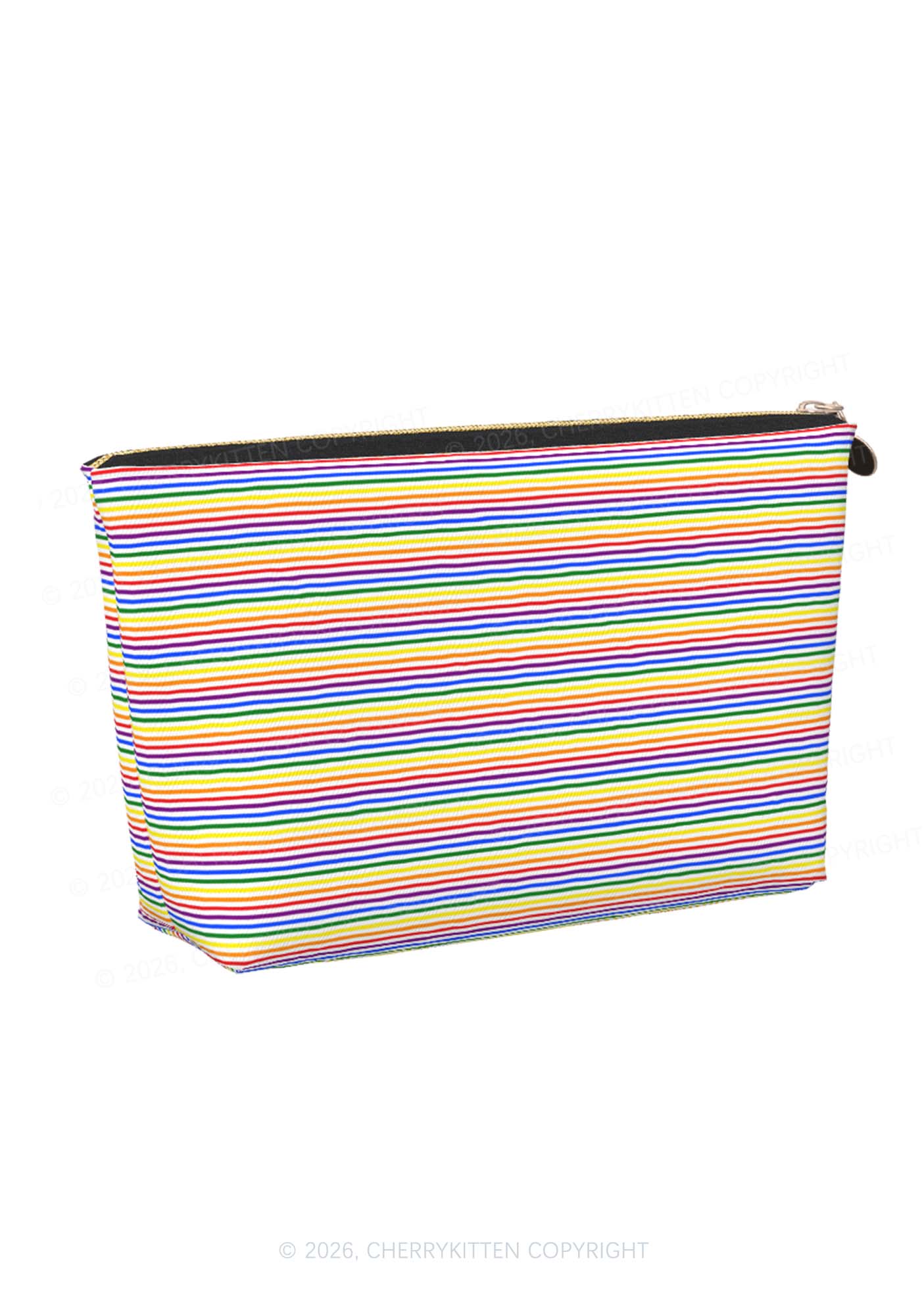 Rainbow Stripes Pride Y2K Makeup Bag Cherrykitten