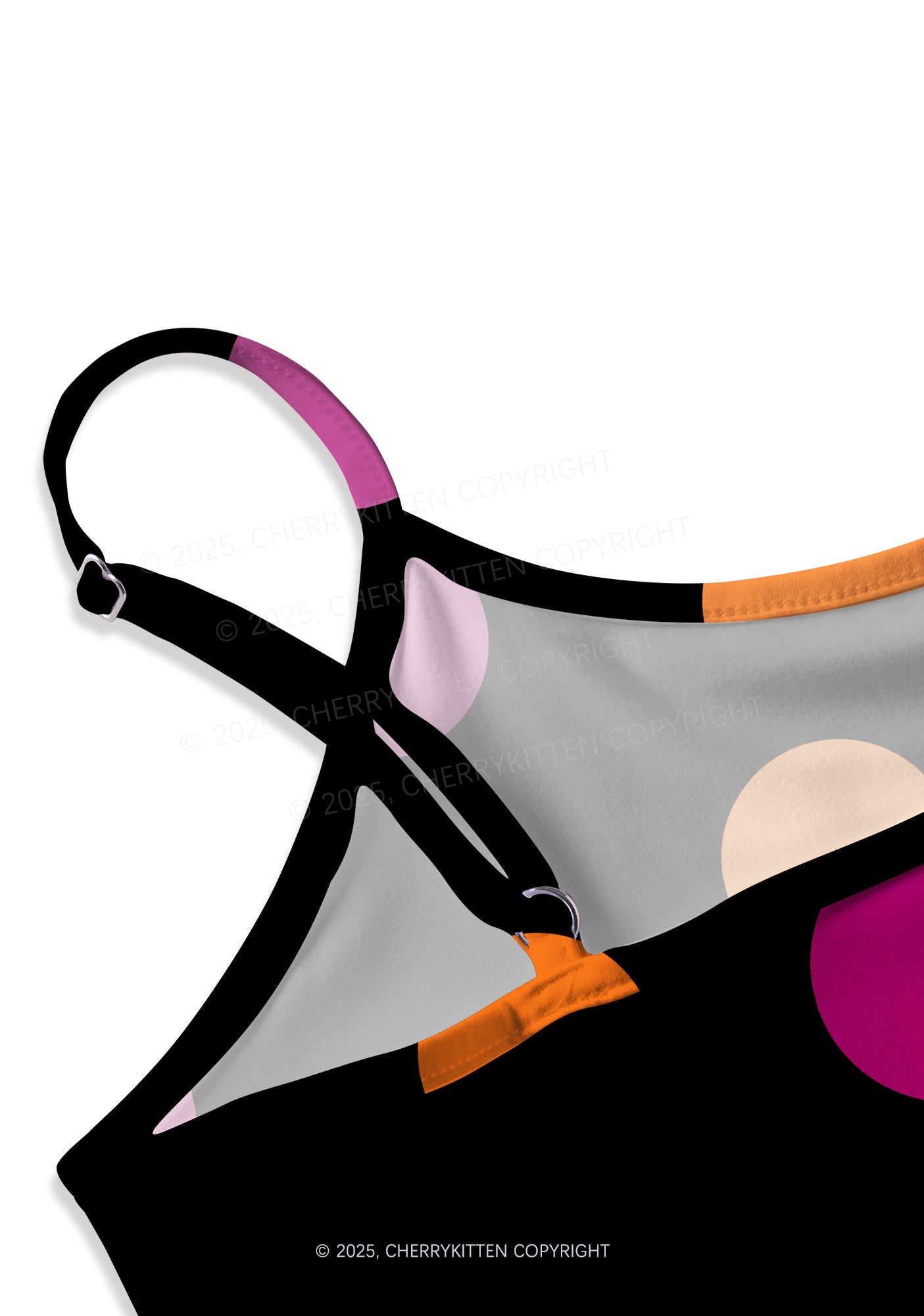 Lesbian Dots Pride Y2K Print Cami Crop Top Cherrykitten