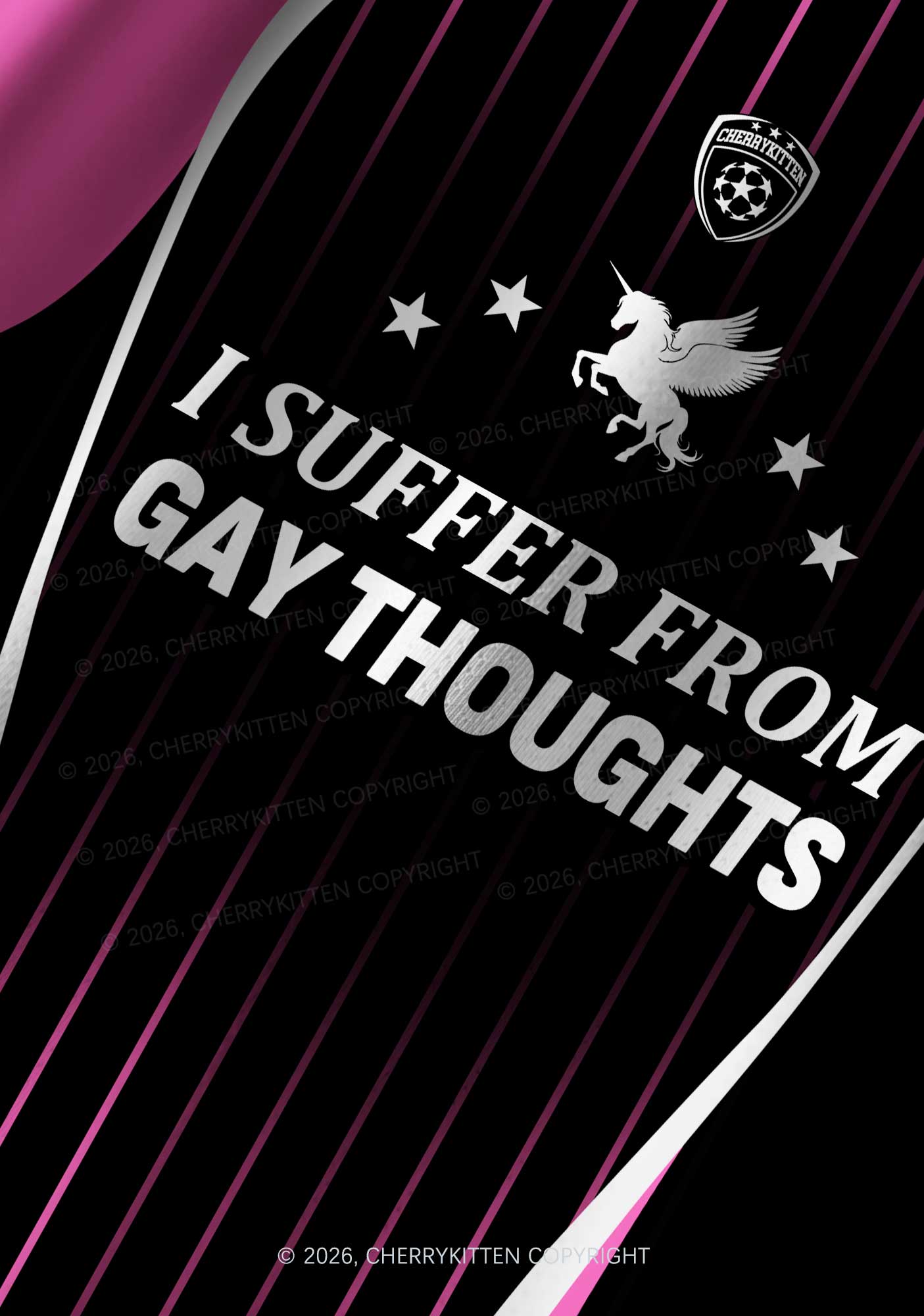 I Suffer From Gay Thoughts Unicorn Pride Y2K Football Jersey Shirts Cherrykitten