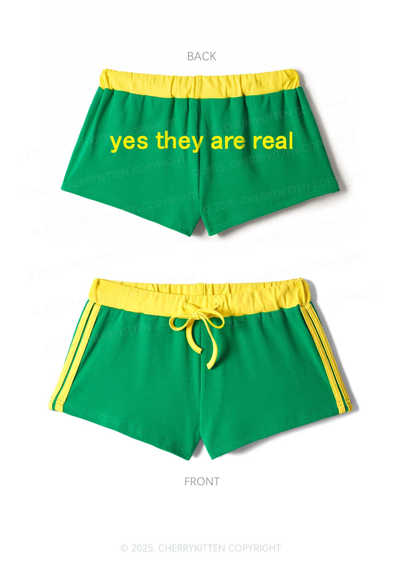 Yes They Are Real Y2K Drawstring Mini Shorts Cherrykitten