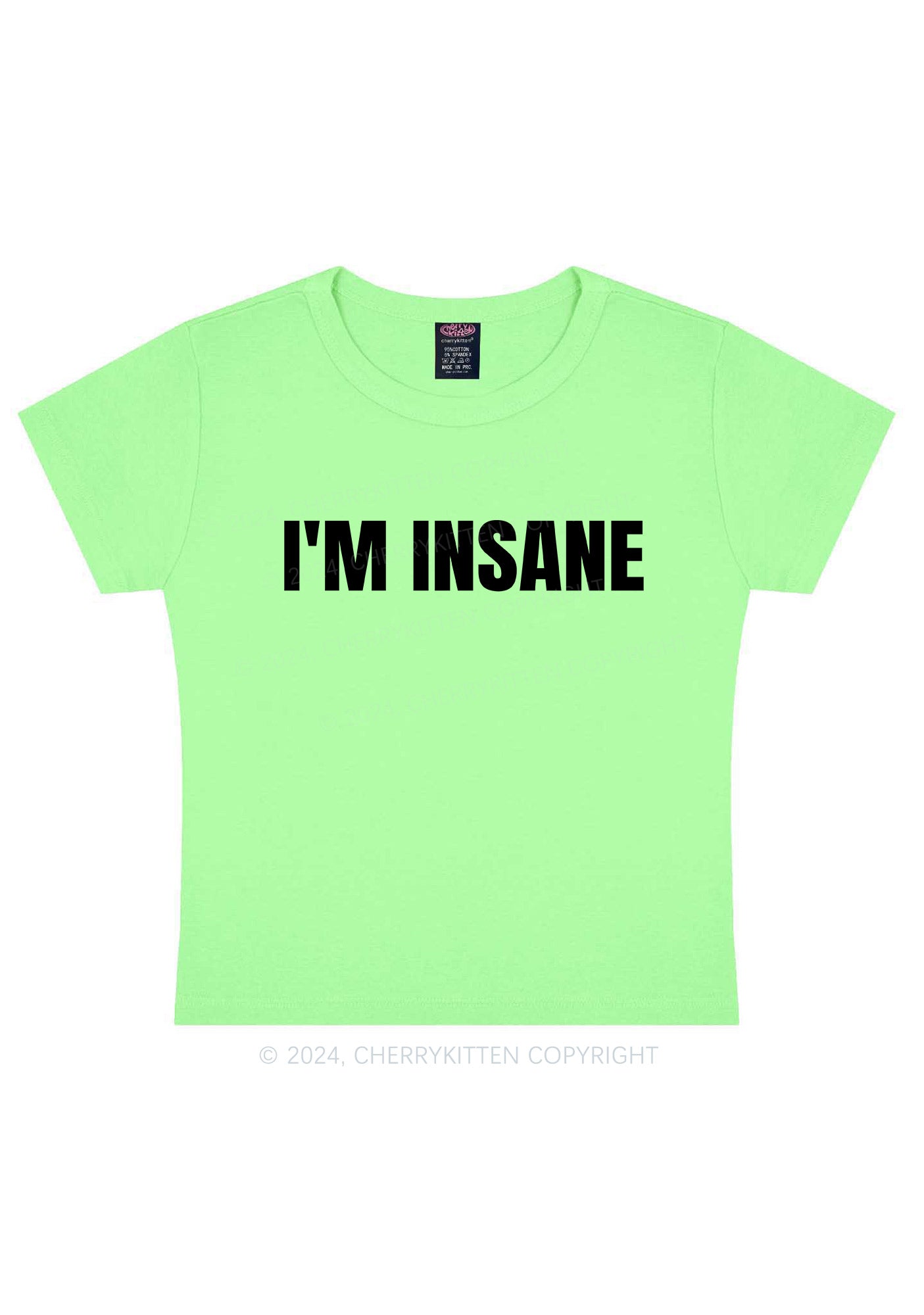 Im Insane Y2K Valentine's Day Baby Tee Cherrykitten