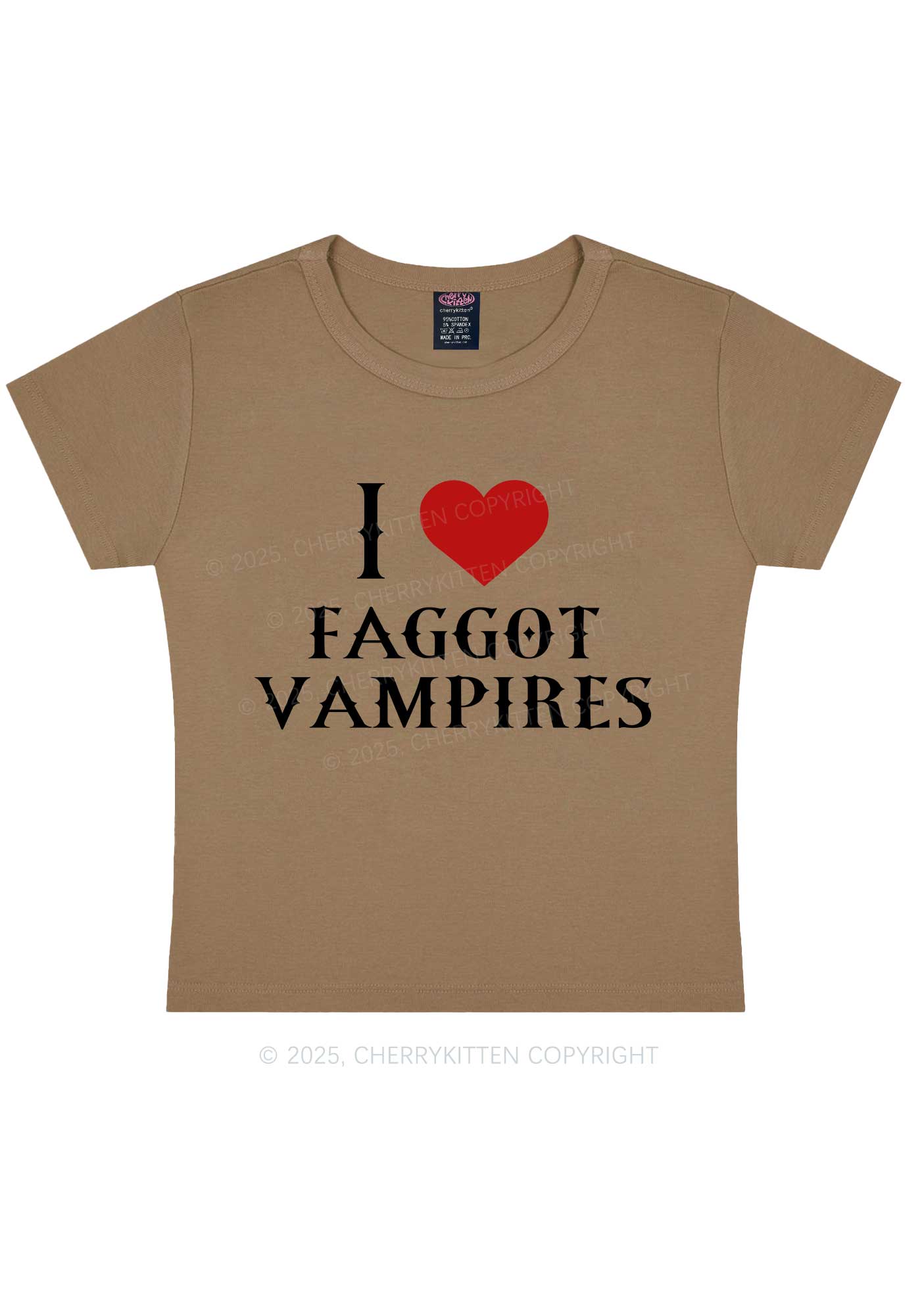 I Love Faggot Vampires Pride Y2K Baby Tee Cherrykitten