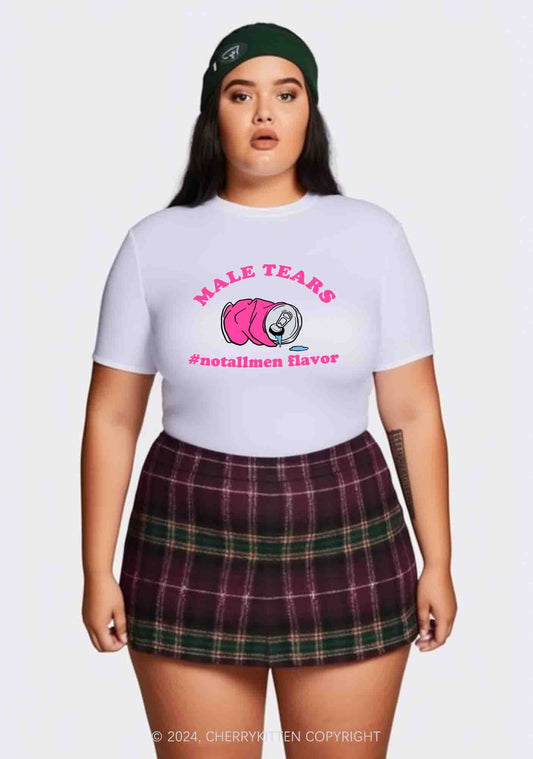 Curvy Male Tears Y2K Baby Tee Cherrykitten