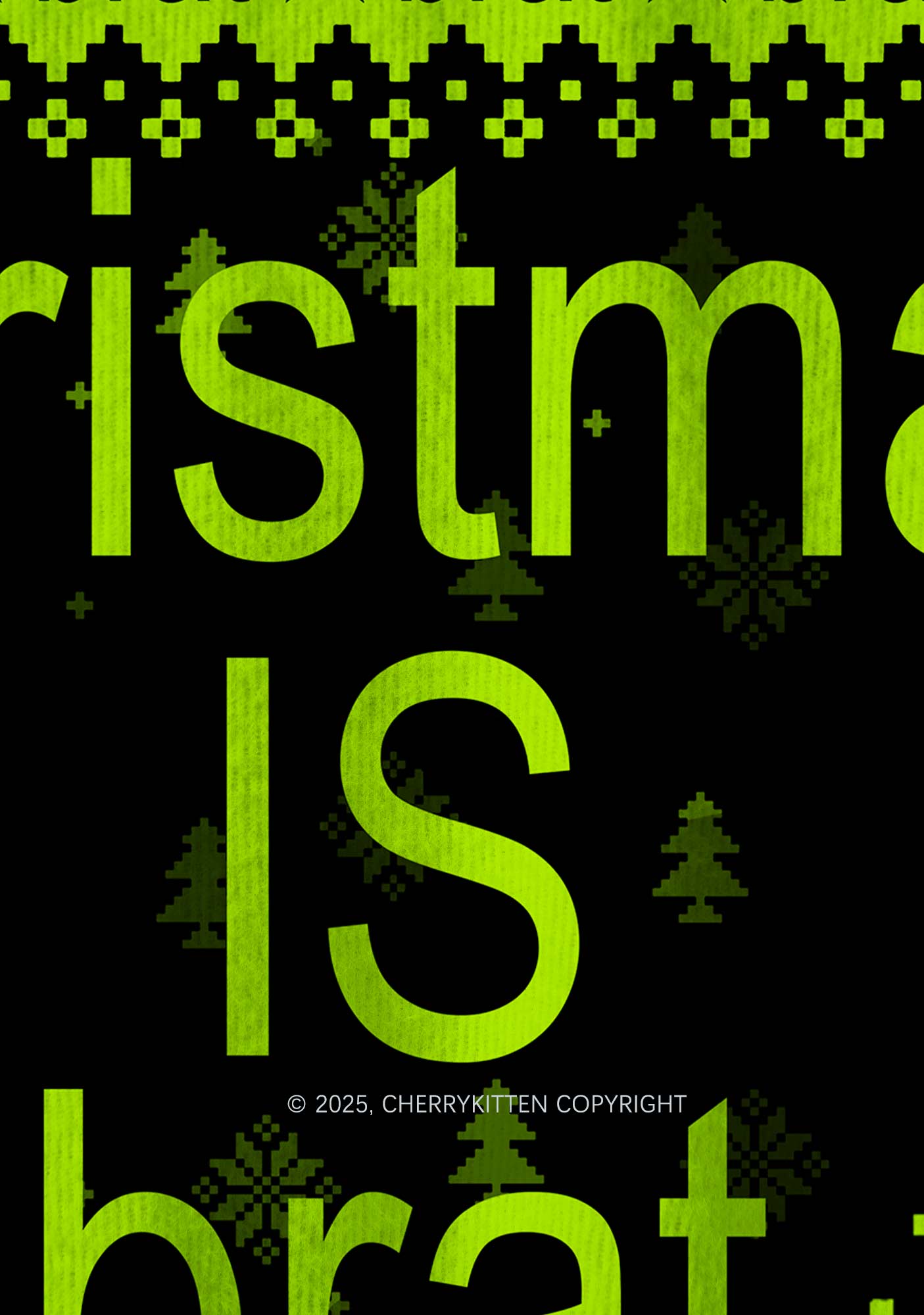 Christmas Is Brat Y2K Christmas Knit Sweatshirt Cherrykitten