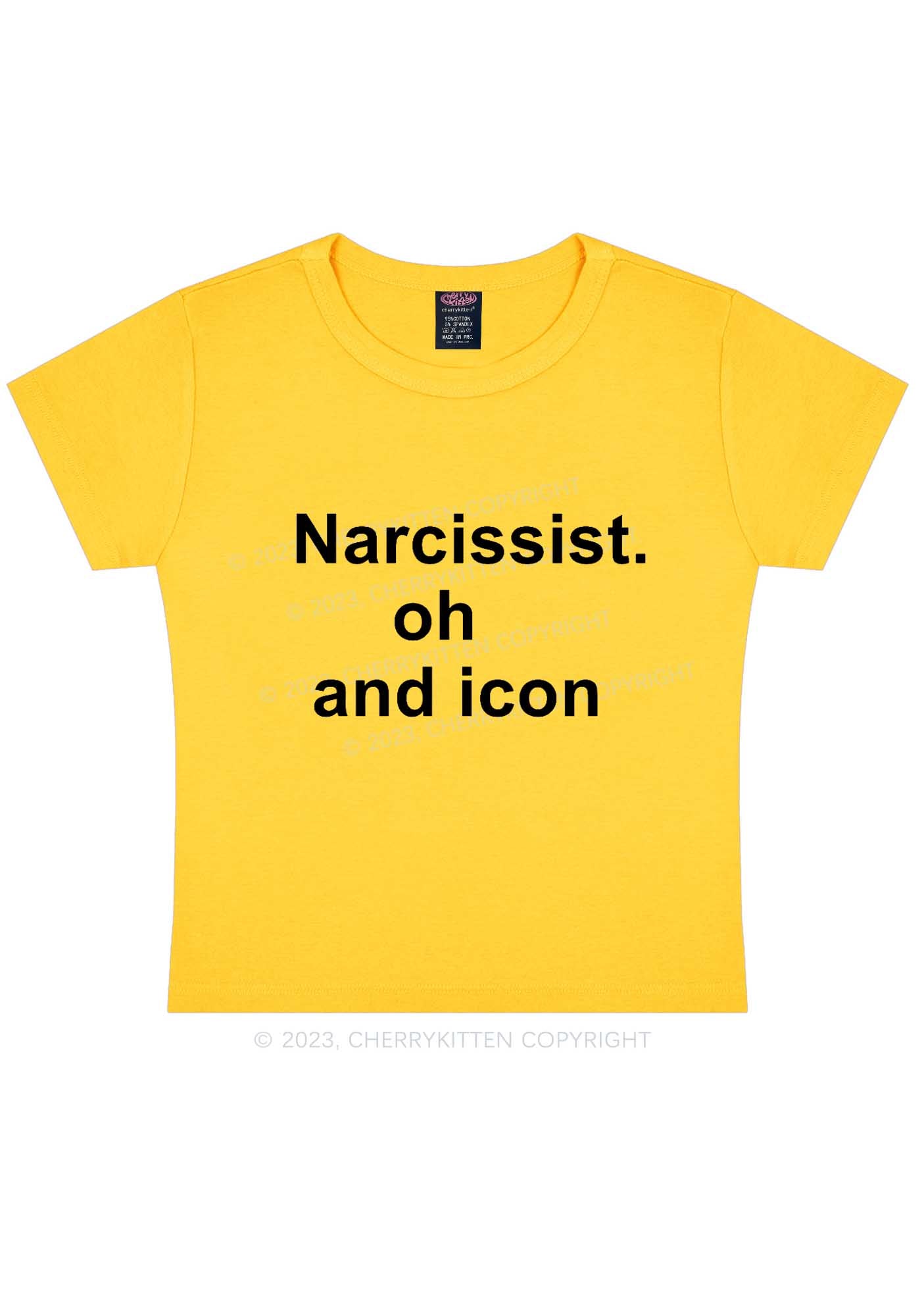 Narcissist Icon Y2K Baby Tee Cherrykitten