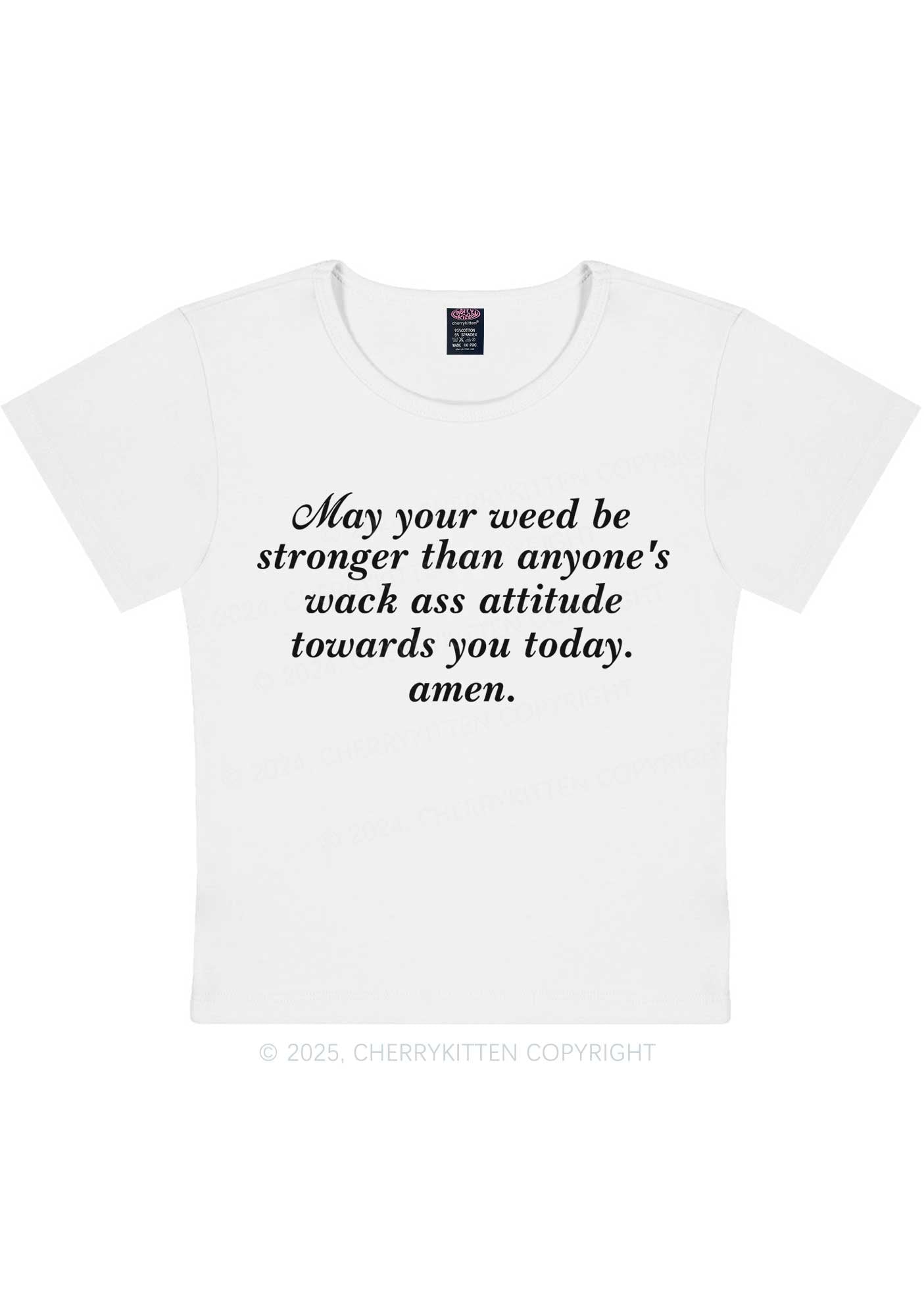 Stronger Than Wack Attitude Y2K Baby Tee Cherrykitten