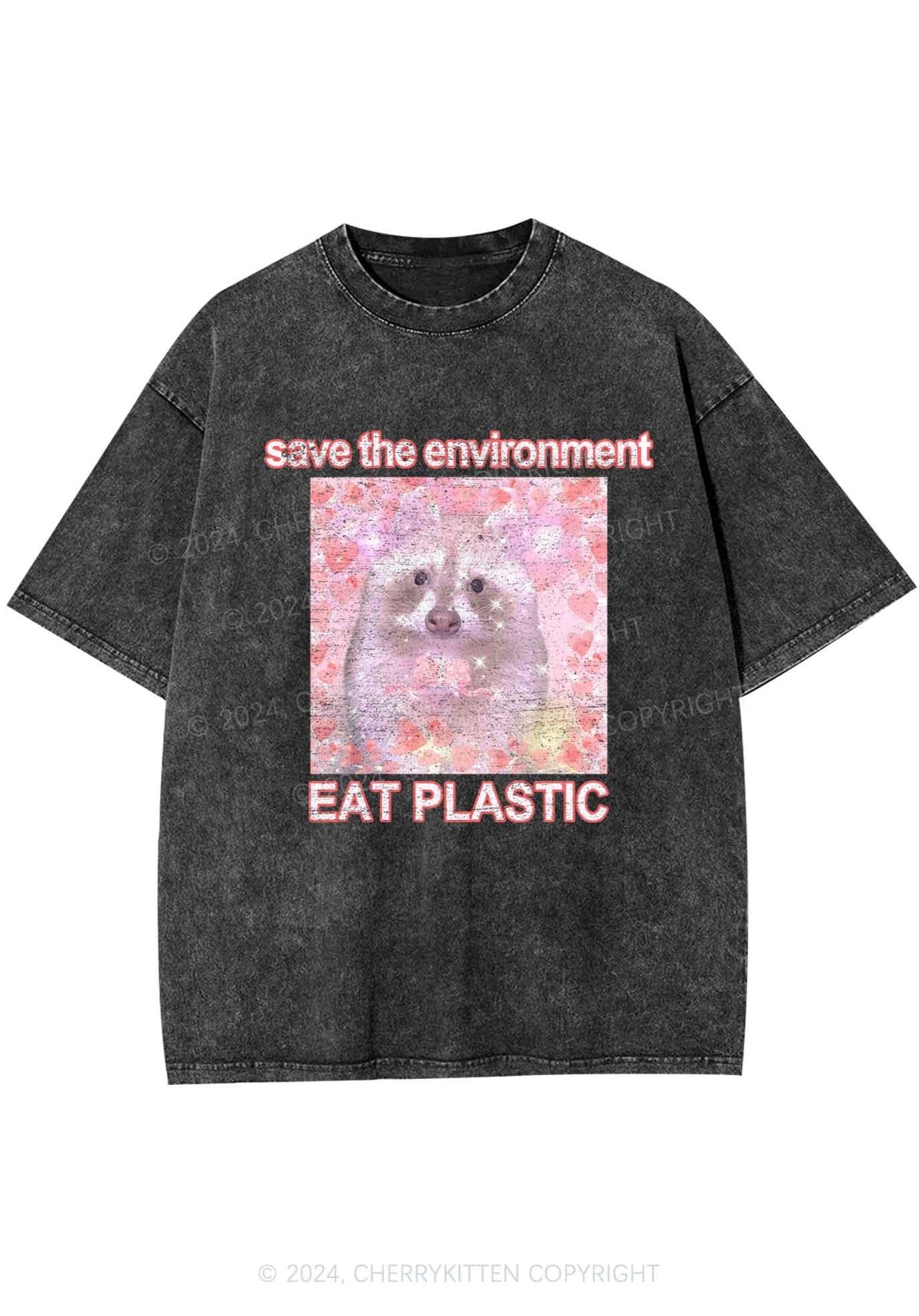 Save The Environment Y2K Washed Tee Cherrykitten