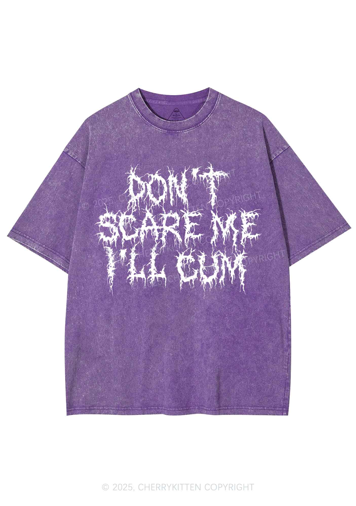 Halloween Dont Scare Me Cum Y2K Shirts Washed Tee Cherrykitten
