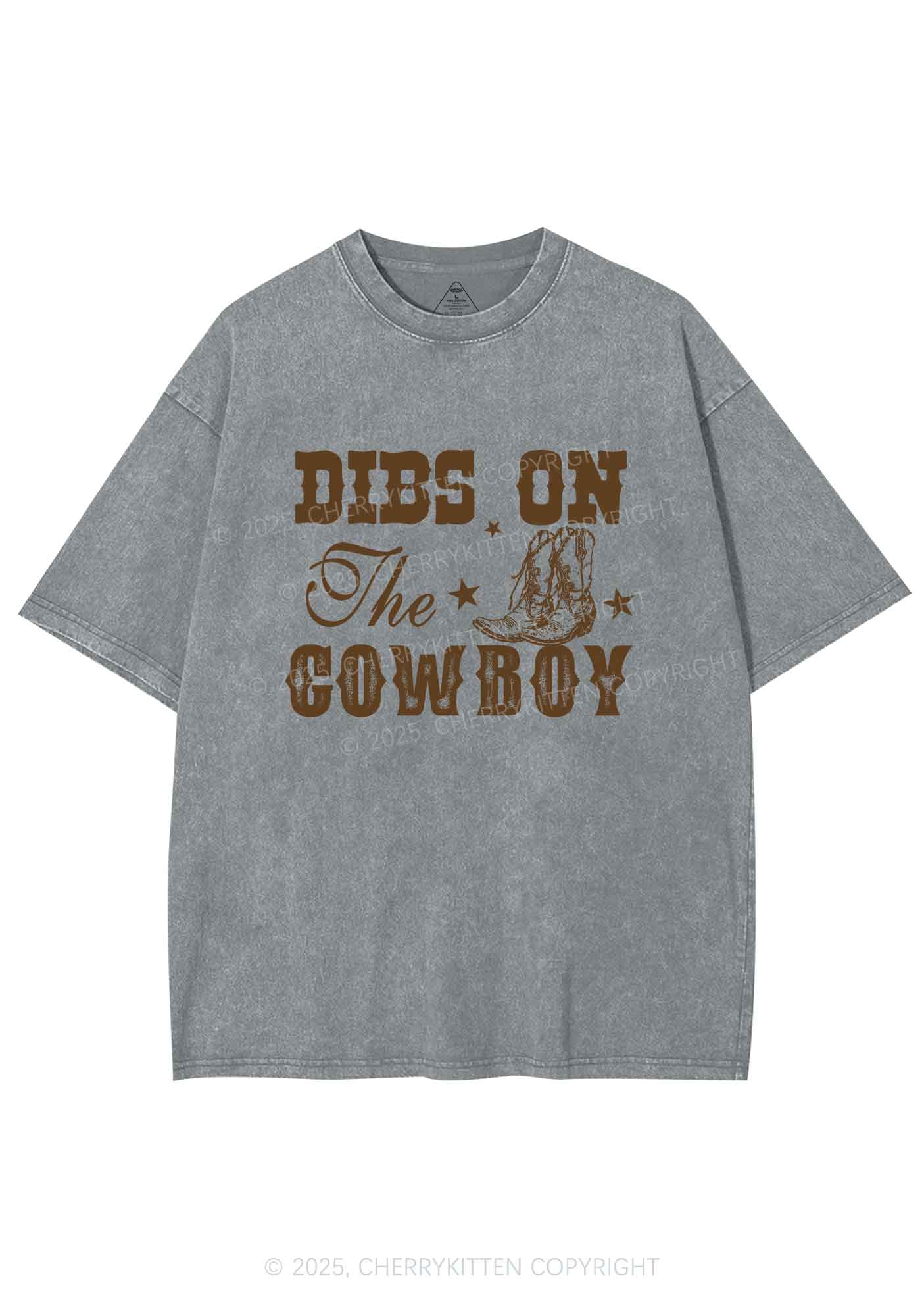 Dibs On The Cowboy Y2K Shirts Washed Tee Cherrykitten