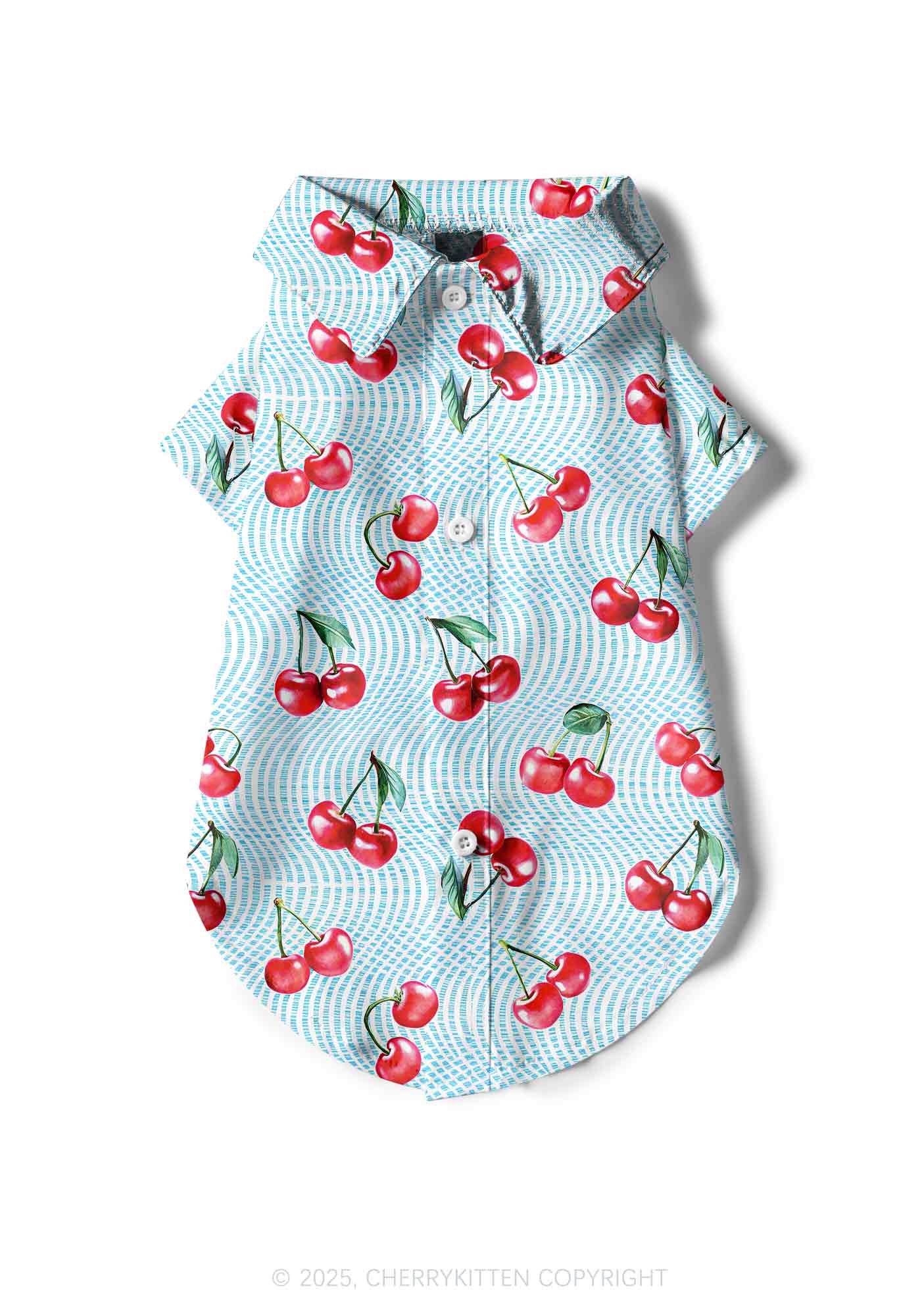 Blue Cherry Y2K Pet Shirts Cherrykitten