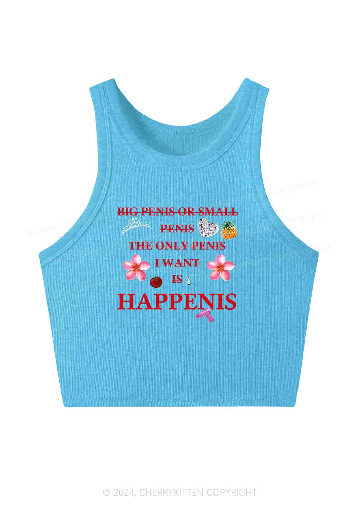 I Want Happenis Y2K Crop Tank Top Cherrykitten
