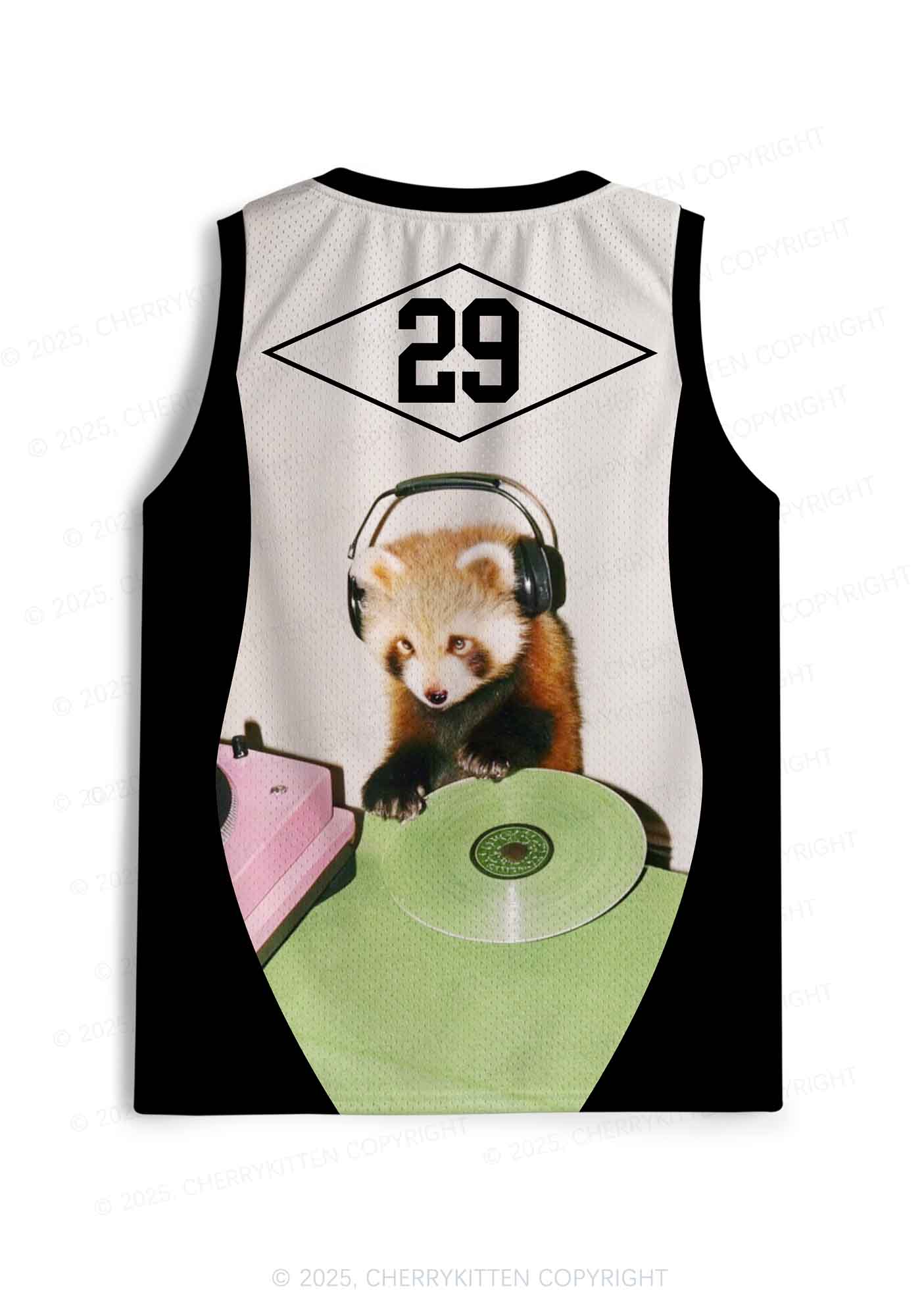 Custom Red Panda DJ Y2K Sport Jersey Tank Cherrykitten