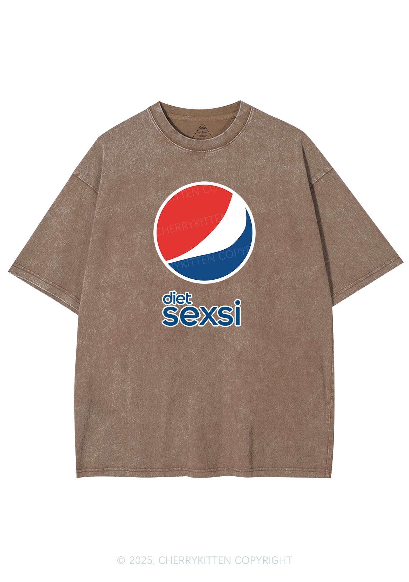 Diet Sexsi Y2K Shirts Washed Tee Cherrykitten