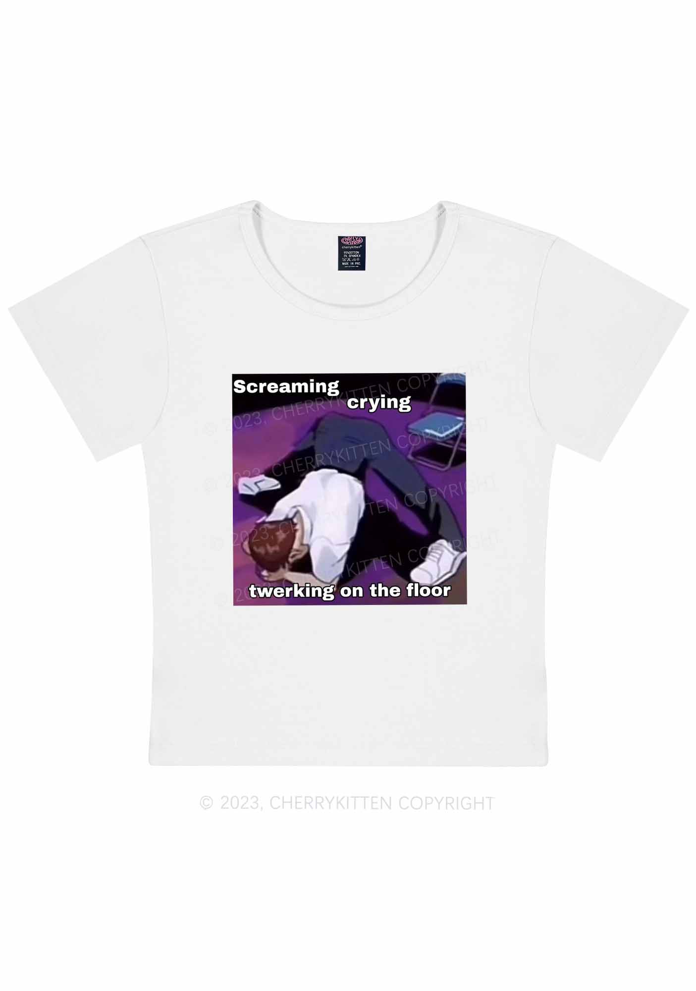 Screaming Crying Twerking Y2K Baby Tee Cherrykitten