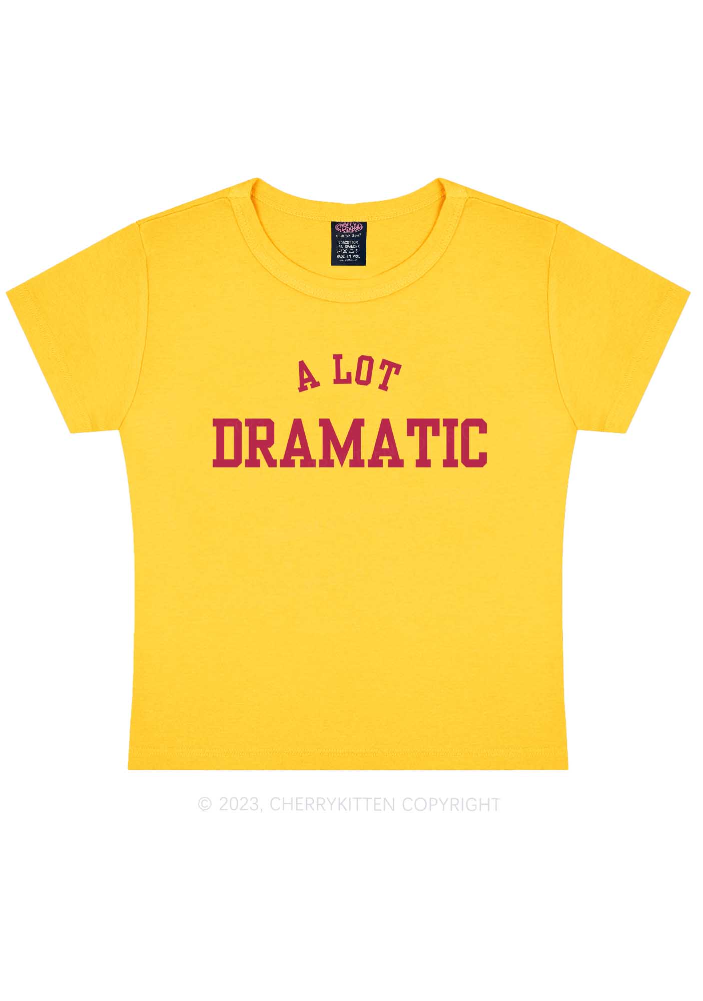 A Lot Dramatic Y2K Baby Tee Cherrykitten