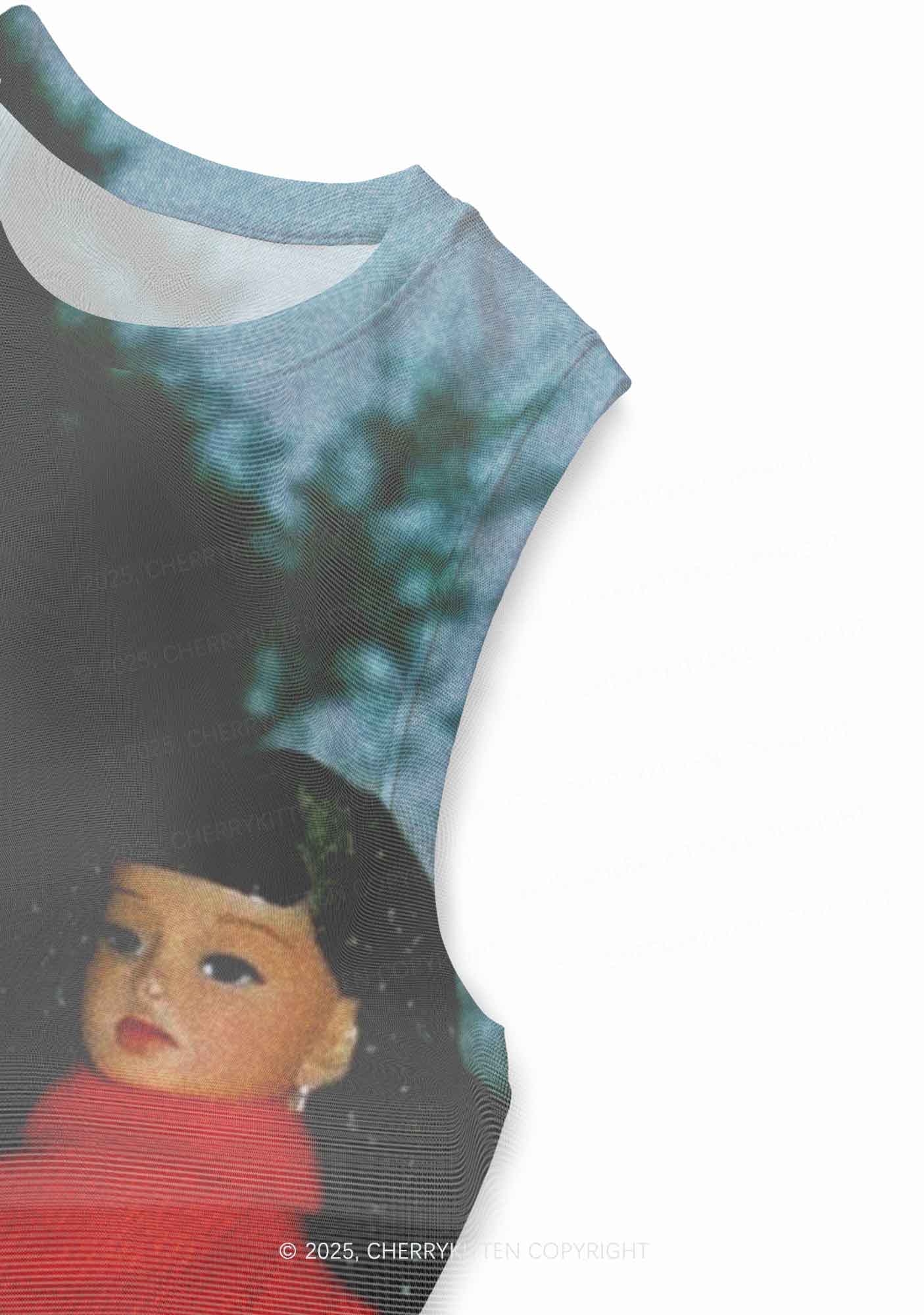 Girl Doll Y2K Mesh Muscle Tank Cherrykitten