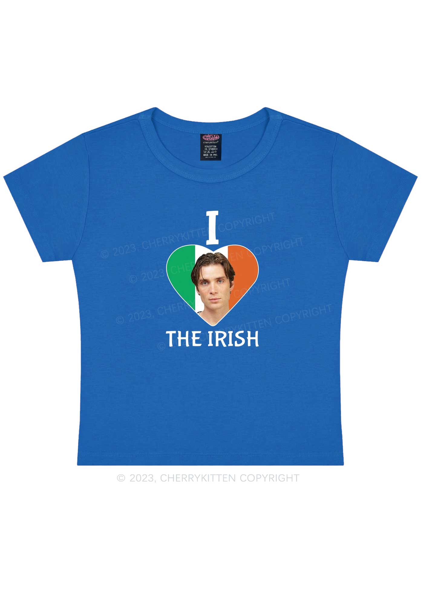 I Love The Irish Custom Photo St Patricks Y2K Baby Tee Cherrykitten