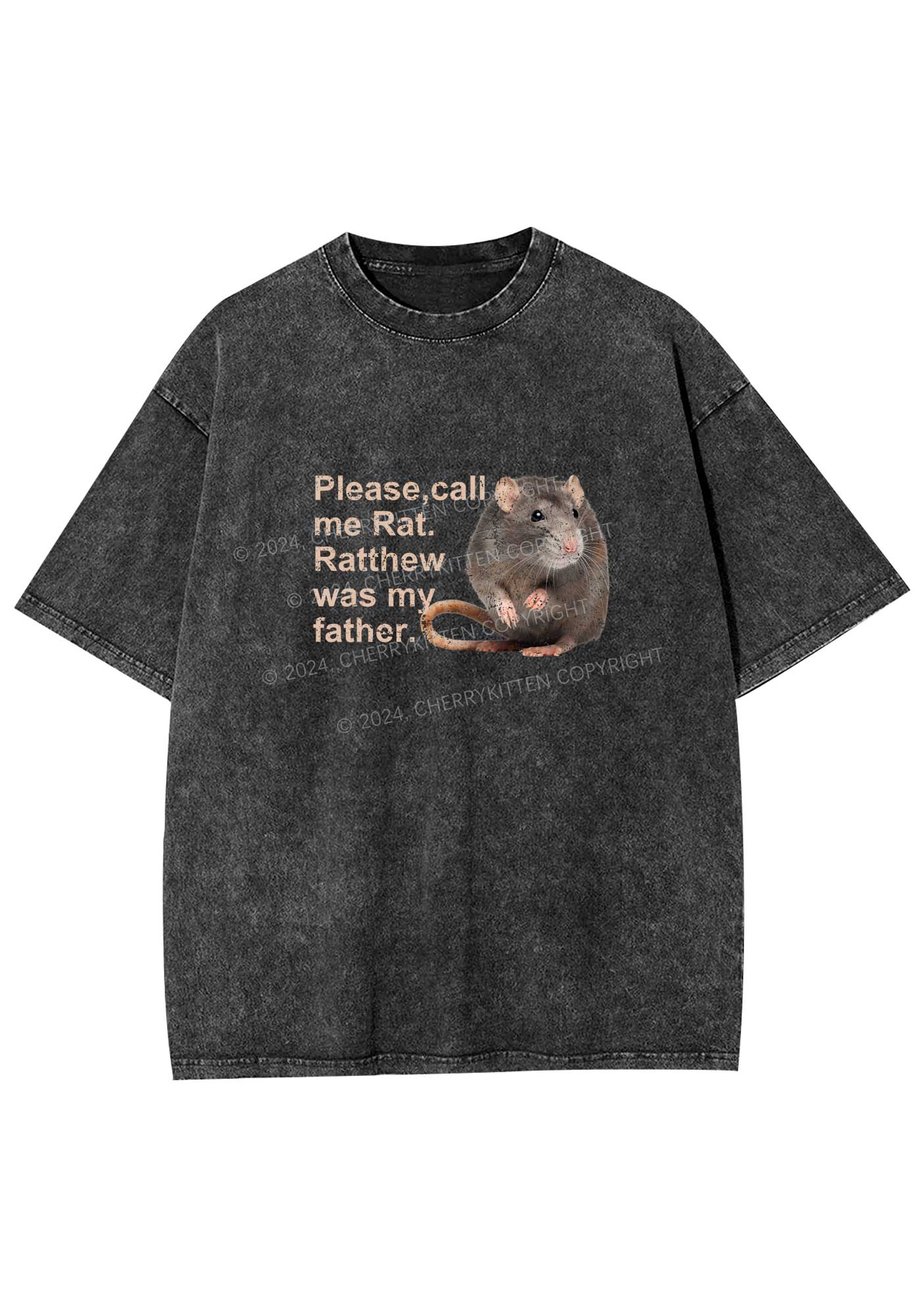 Call Me Rat Y2K Washed Tee Cherrykitten