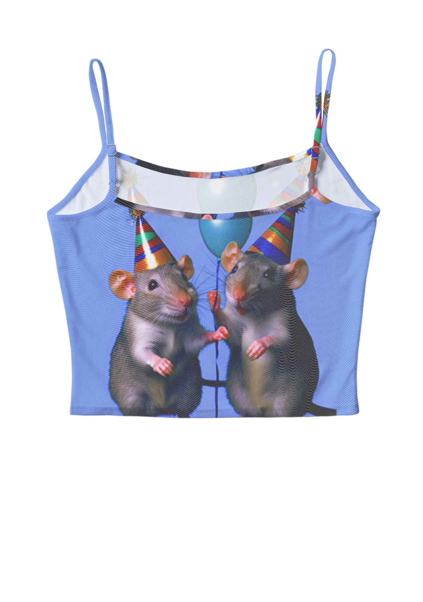 Balloon Party Rats Y2K Mesh Cami Tank Cherrykitten