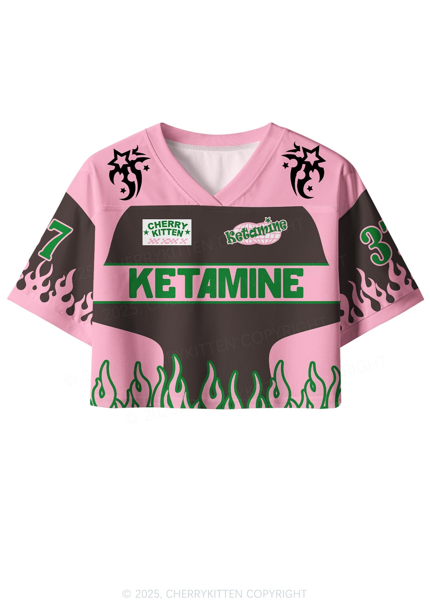 Custom Pink Ketamxxe Y2K Crop Sport Jersey Shirts Cherrykitten