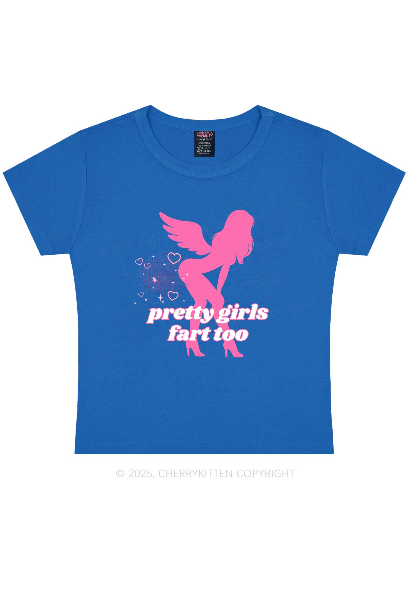 Pretty Girls Fart Too Y2K Baby Tee Cherrykitten