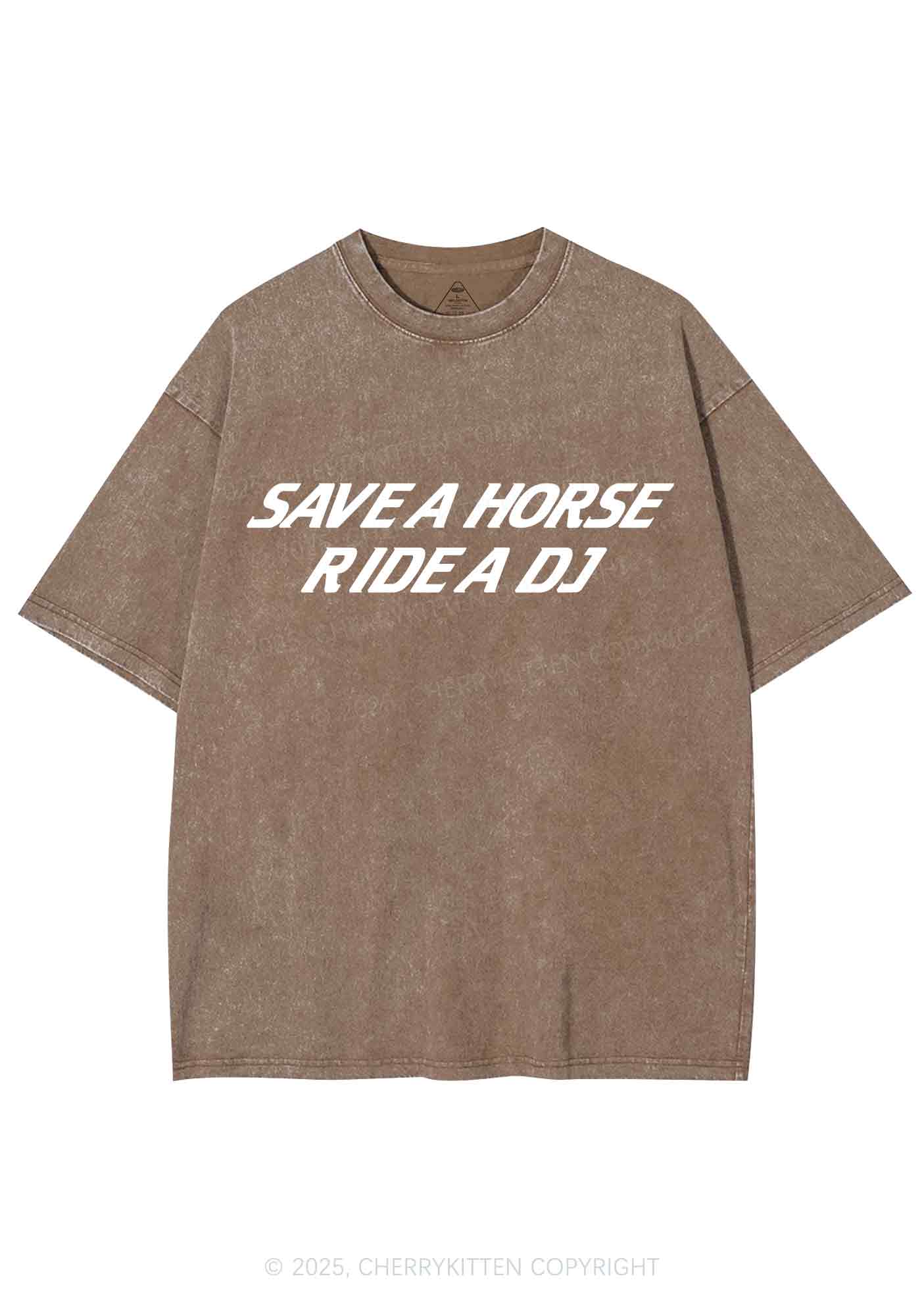 Ride A DJ Y2K Shirts Washed Tee Cherrykitten