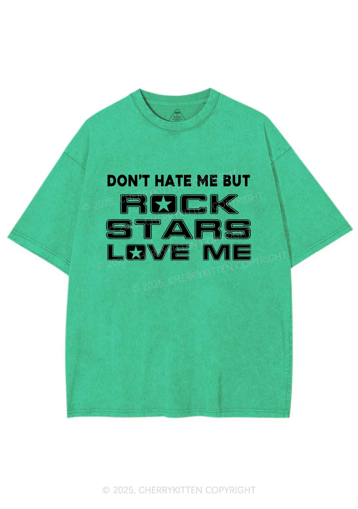 Rock Stars Love Me Y2K Shirts Washed Tee Cherrykitten