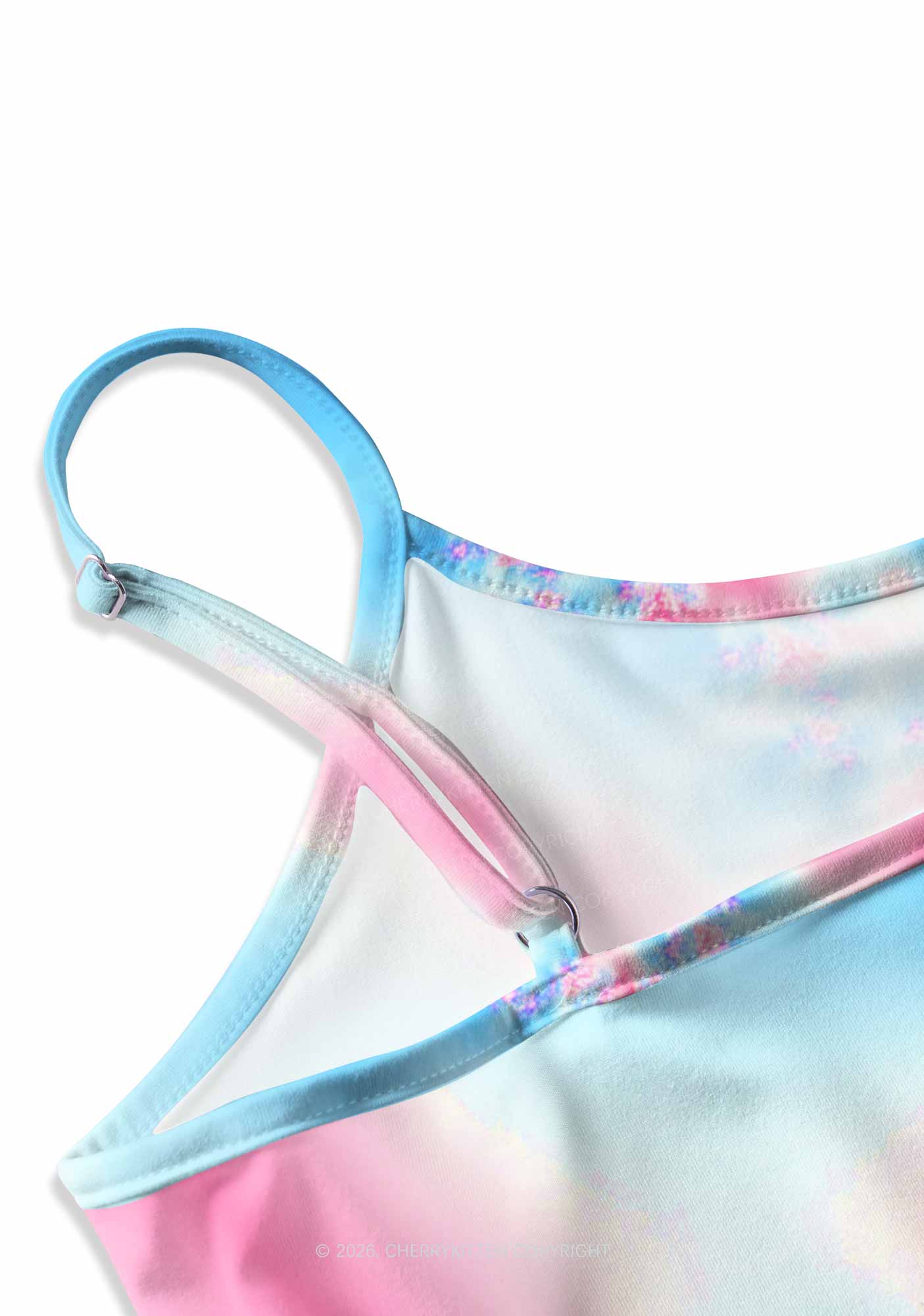 Trans Thermal Pride Y2K Print Cami Crop Top Cherrykitten