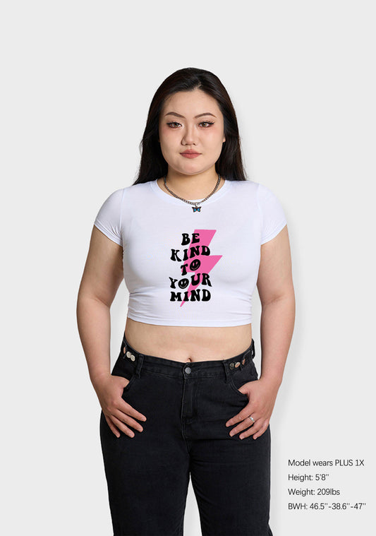 Curvy Be Kind To Your Mind Lightning Baby Tee