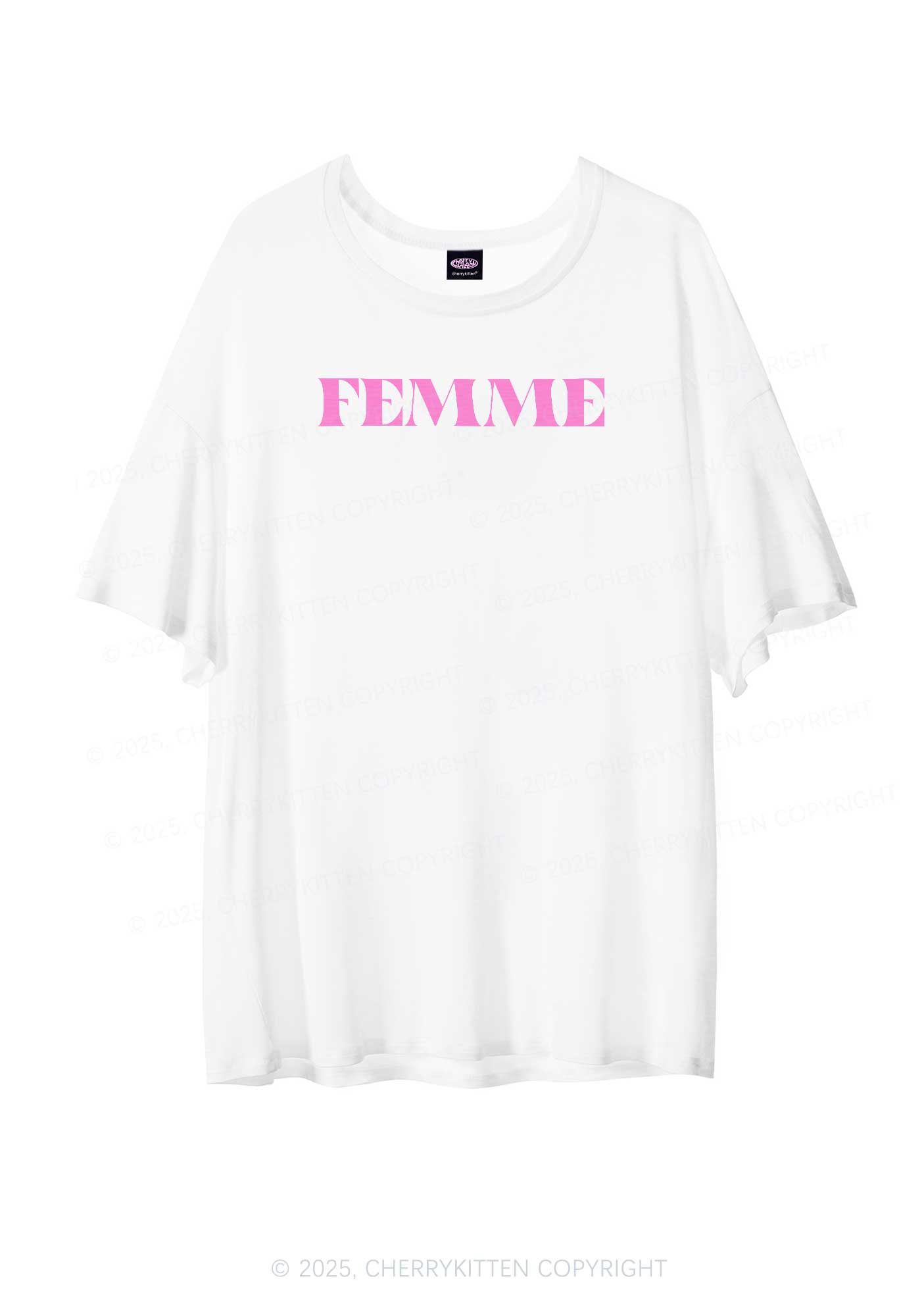 Femme Pride Y2K Sheer Boyfriend Tee Cherrykitten