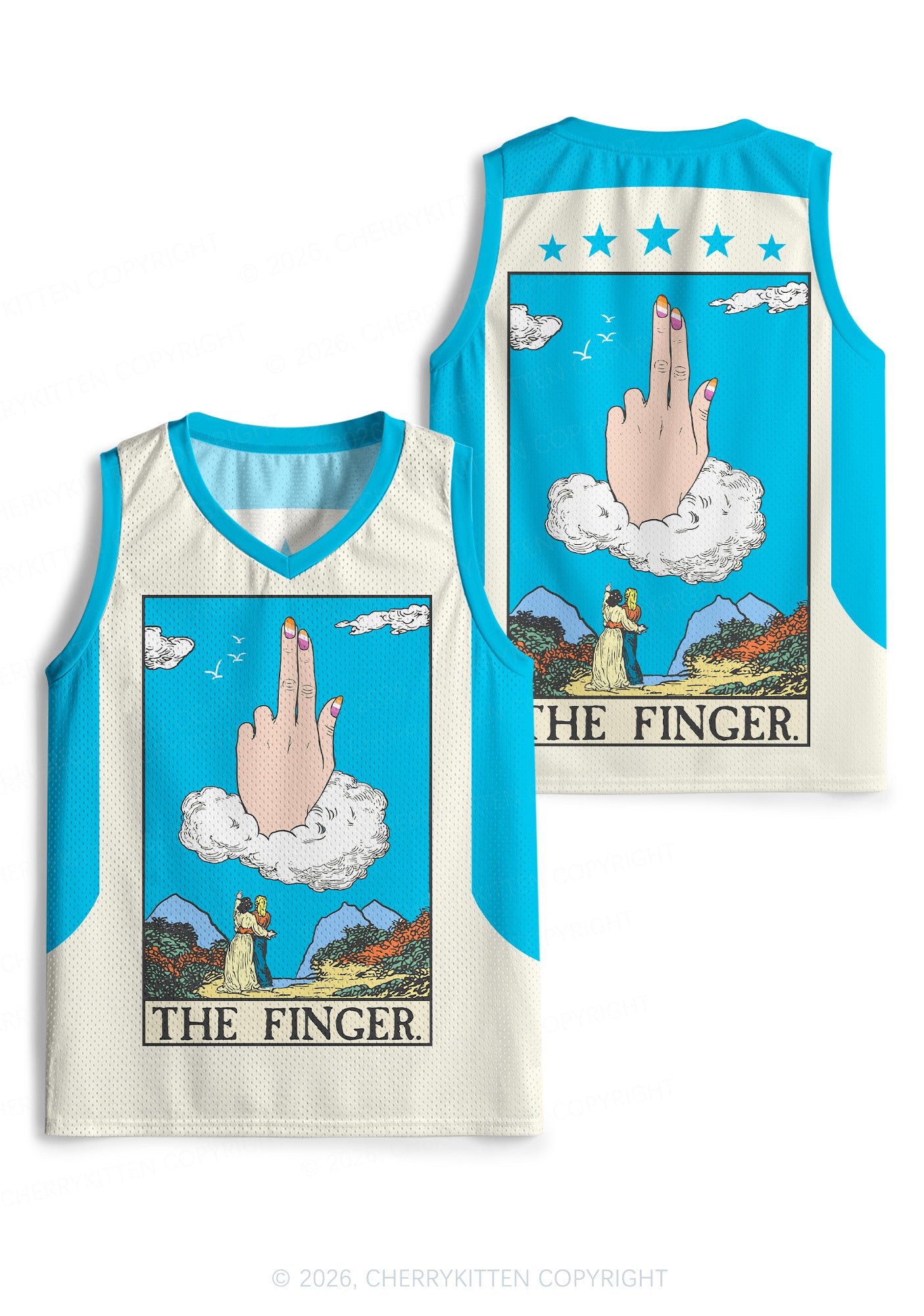 The Lesbians Finger Pride Y2K Sport Jersey Tank Cherrykitten