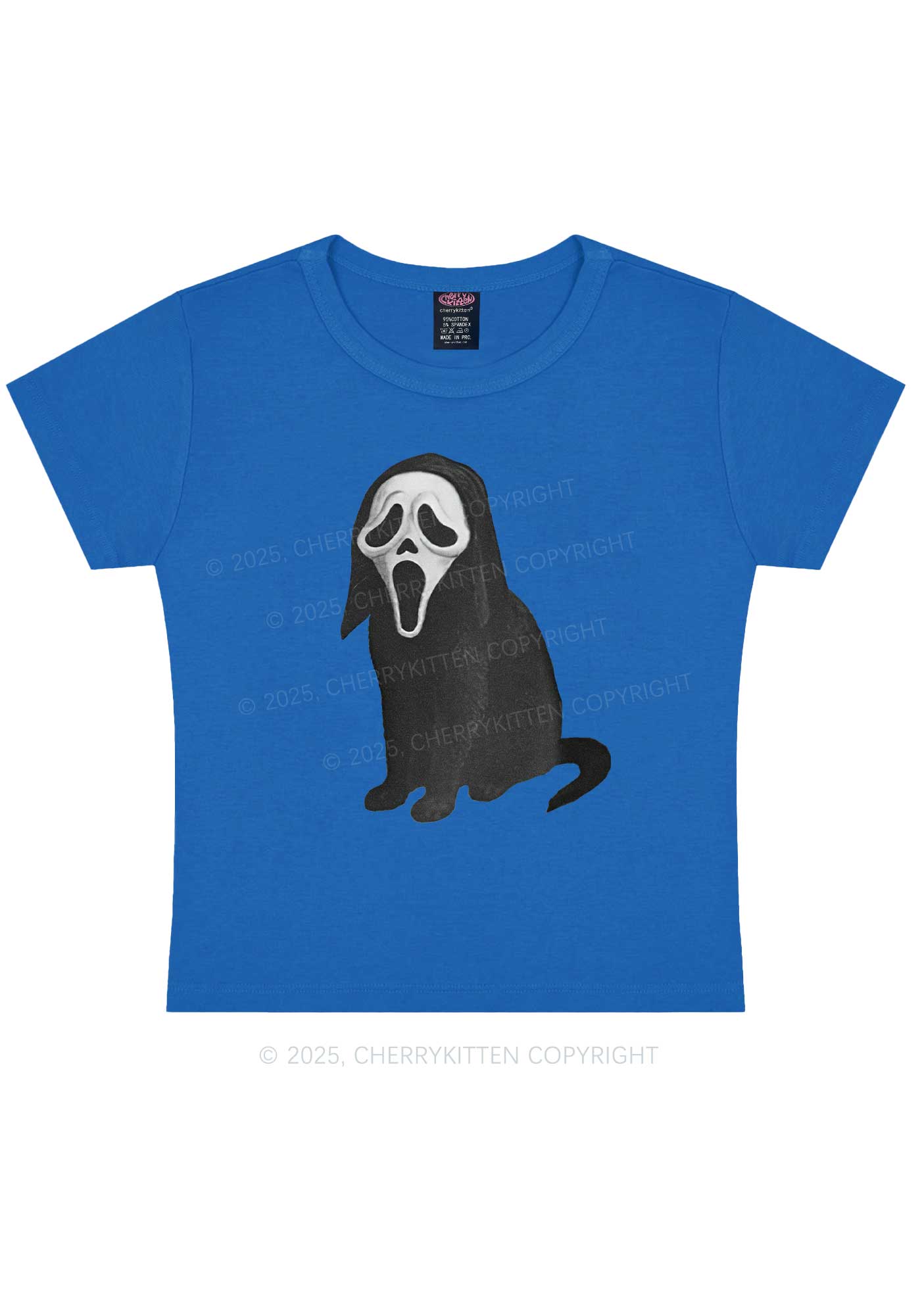 Halloween Ghostcat Y2K Baby Tee Cherrykitten