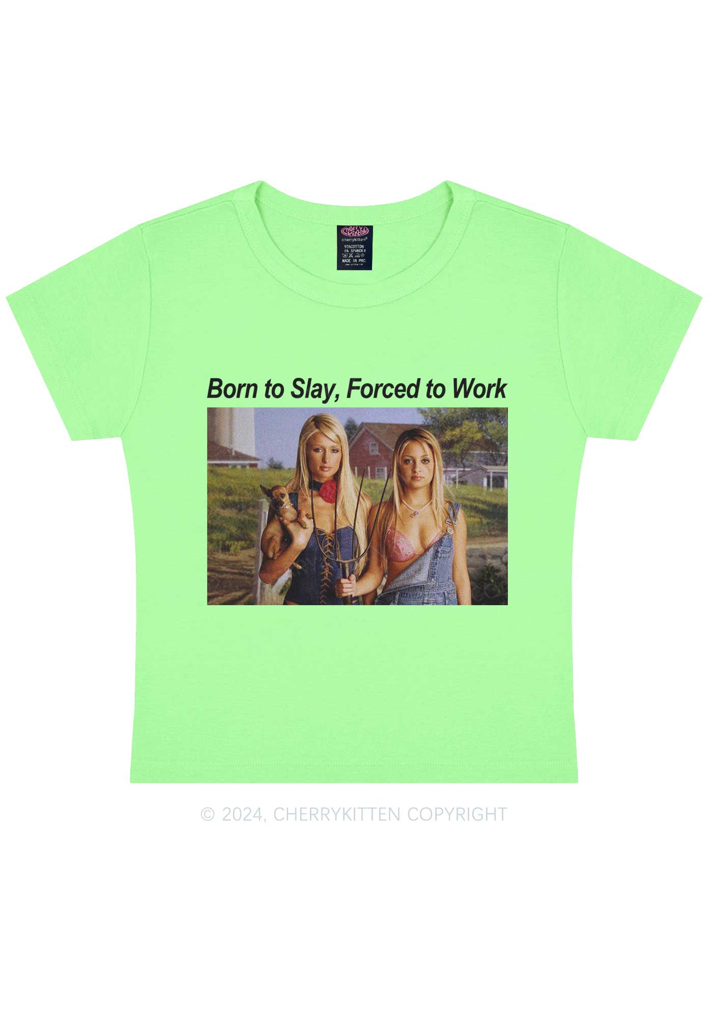 Born To Slay Y2K Baby Tee Cherrykitten