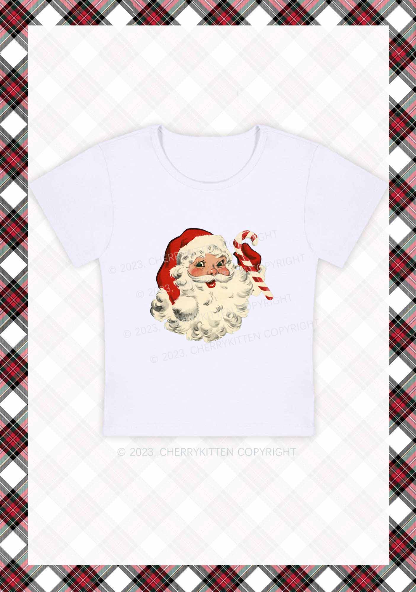 Santa Claus Candy Christmas Baby Tee Cherrykitten