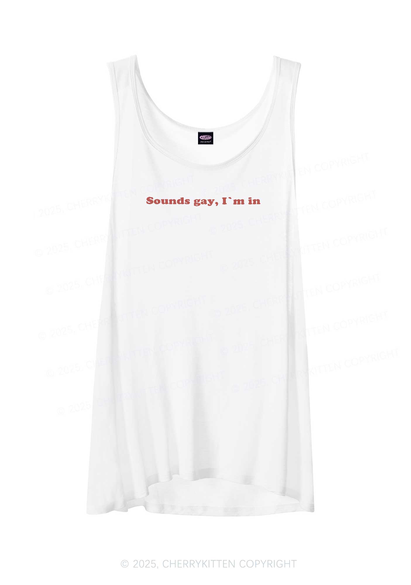 Sounds Gay Pride Y2K Sheer Boyfriend Tank Cherrykitten